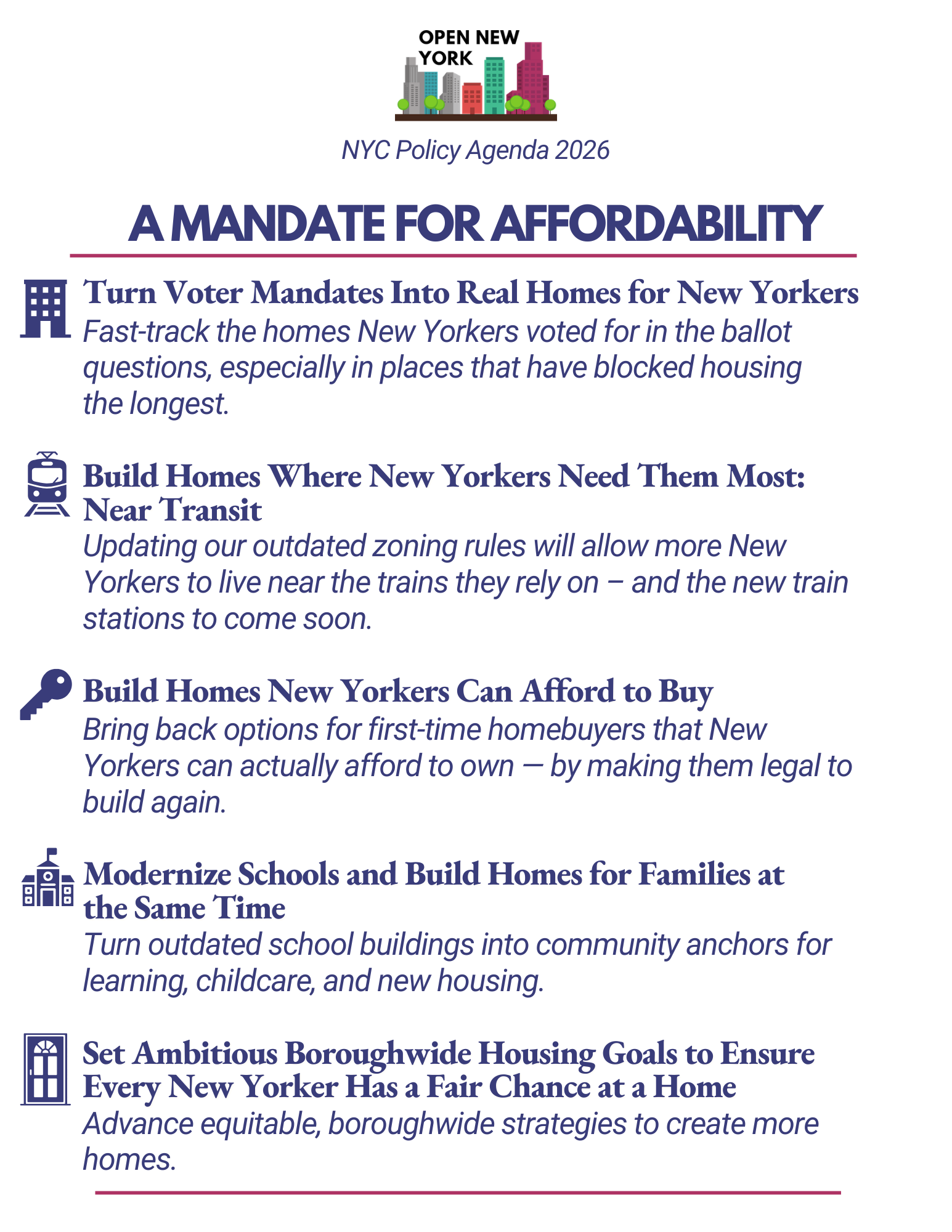 2026 city policy agenda one pager