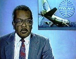 Trevor McDonald (now Sir) reads the news
