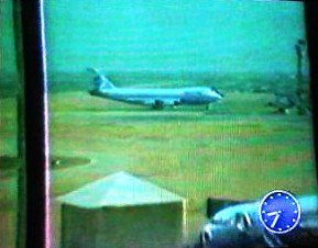 View of the plane from the control tower