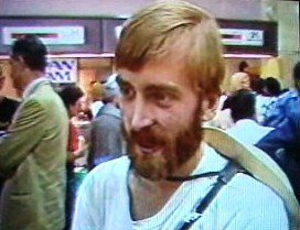 Being interviewed in the check-in area before the reserve flight brought us home