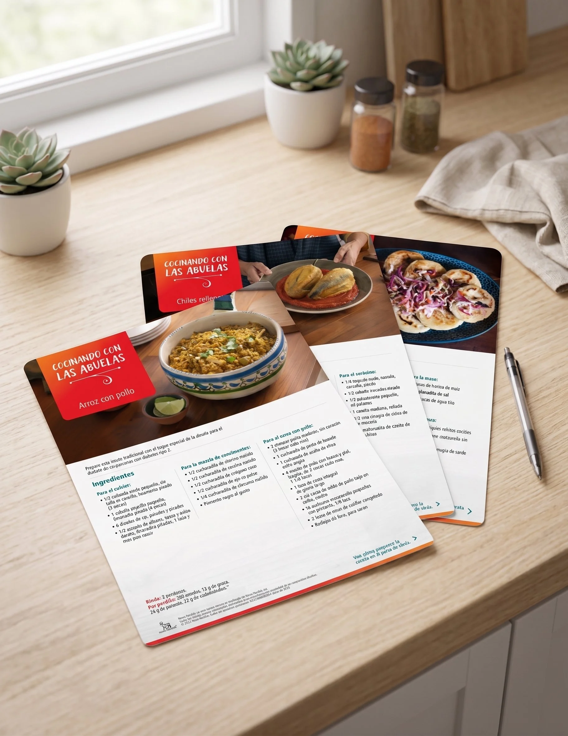 Design and content development of downloadable recipe cards.