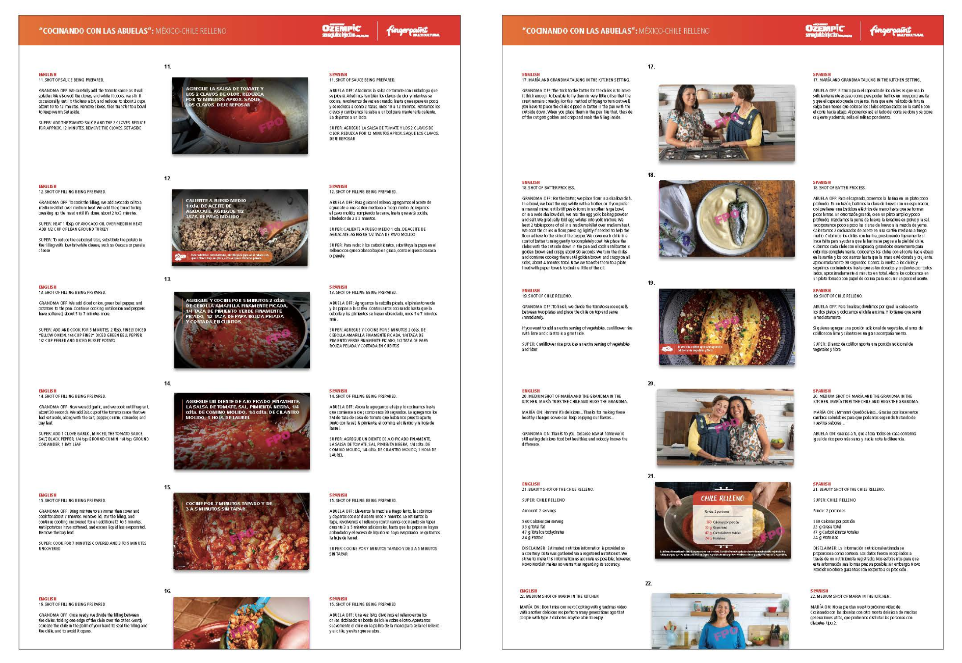 Storyboard development including art direction and graphic supers. 