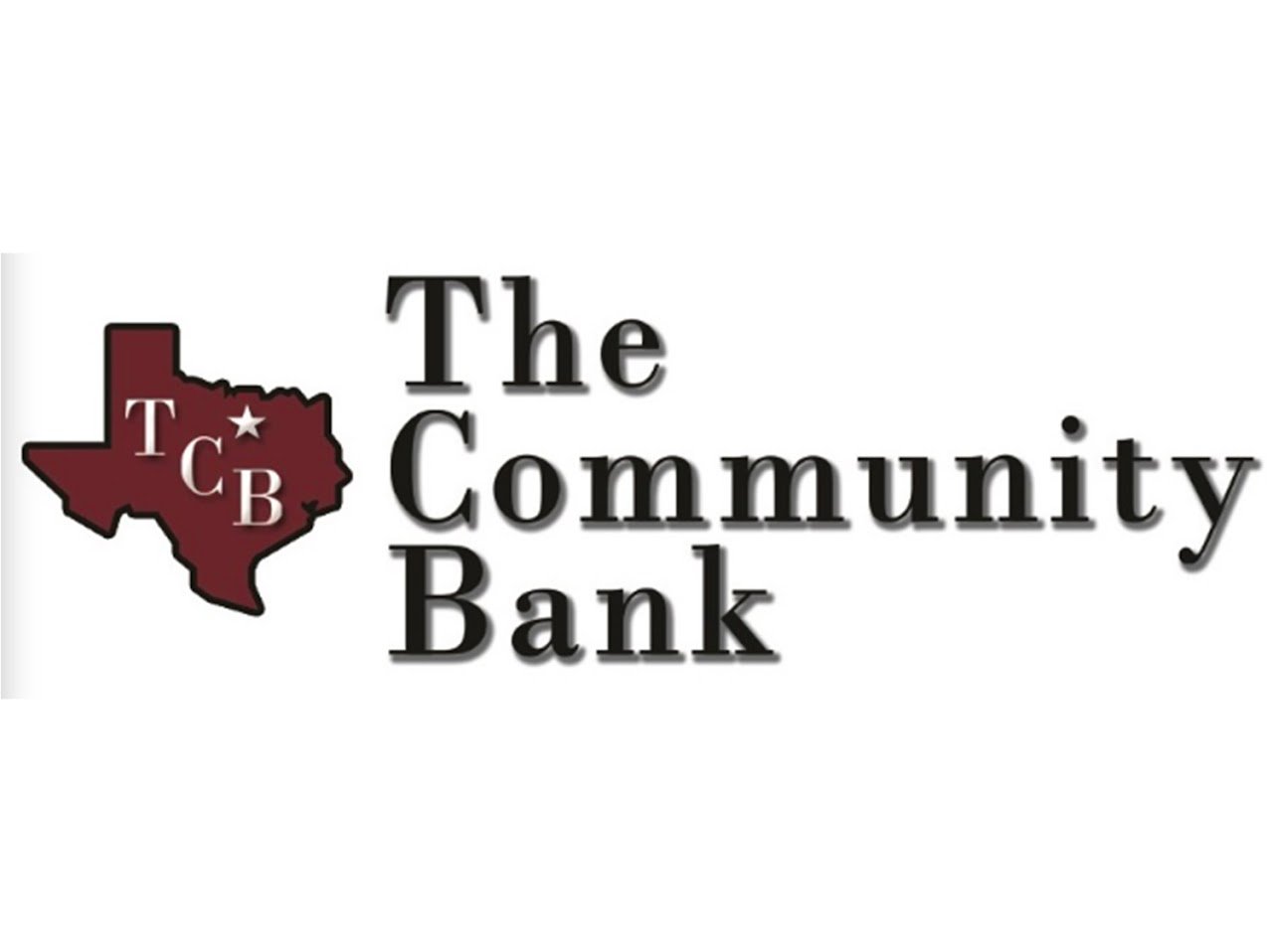 The Community Bank logo with Texas map outline