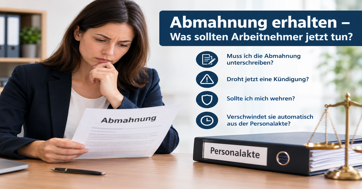 Abmahnung erhalten: Was sollten Arbeitnehmer jetzt tun?