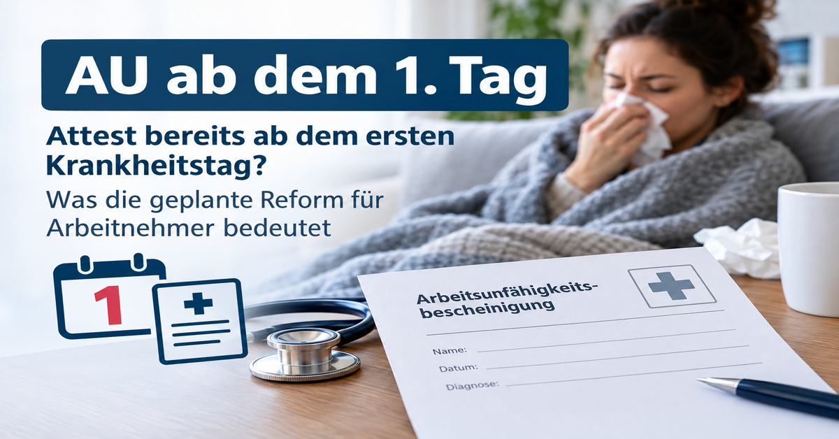 Attest bereits ab dem ersten Krankheitstag? Was die geplante Reform für Arbeitnehmer bedeutet