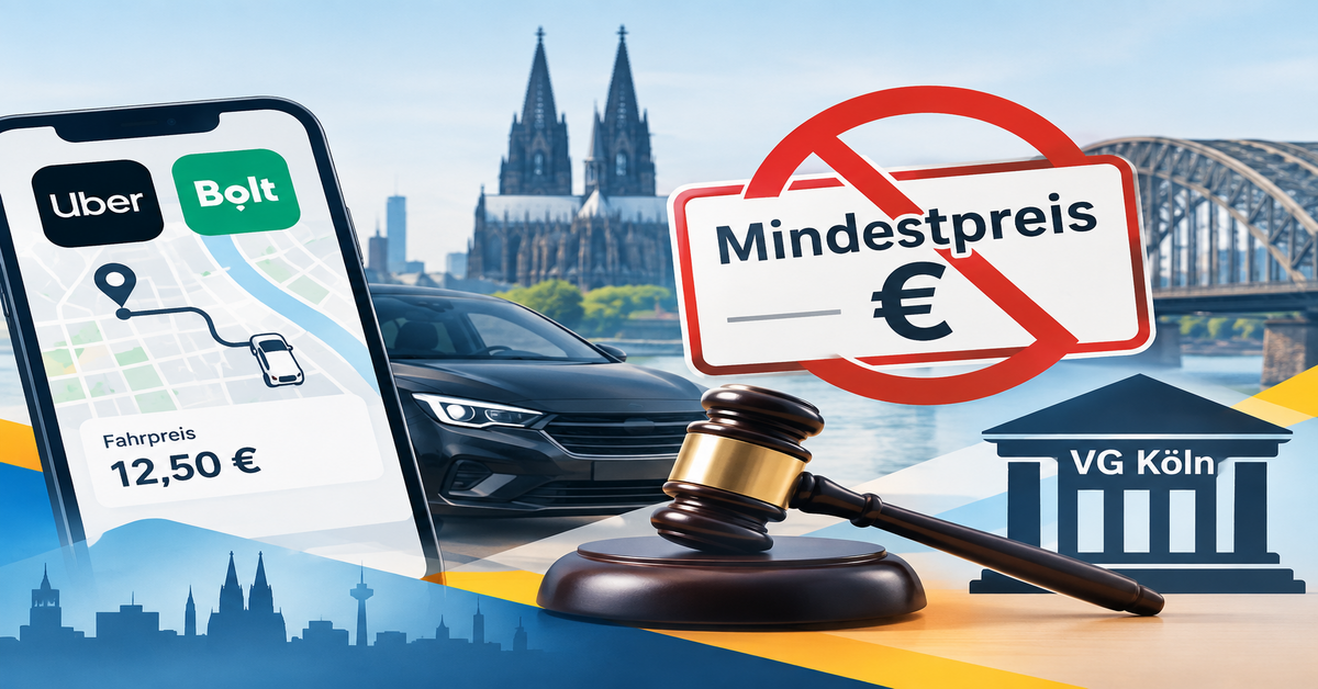 Mindestpreise für Mietwagen in Köln: VG Köln stoppt Regelung vorläufig