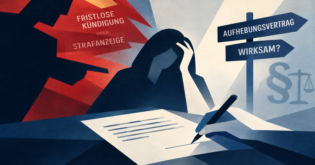 Aufhebungsvertrag unter Druck unterschrieben – kann ich mich noch dagegen wehren?