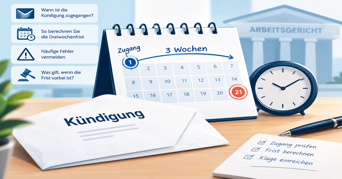 Kündigungsschutzklage: Wie berechnet sich die Dreiwochenfrist?