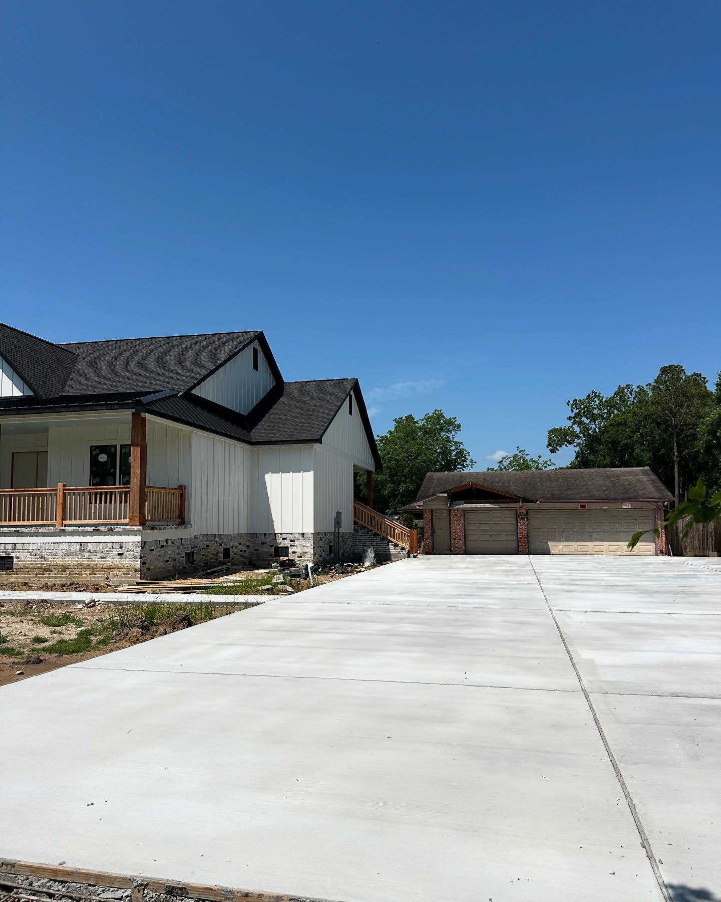 Driveway poured