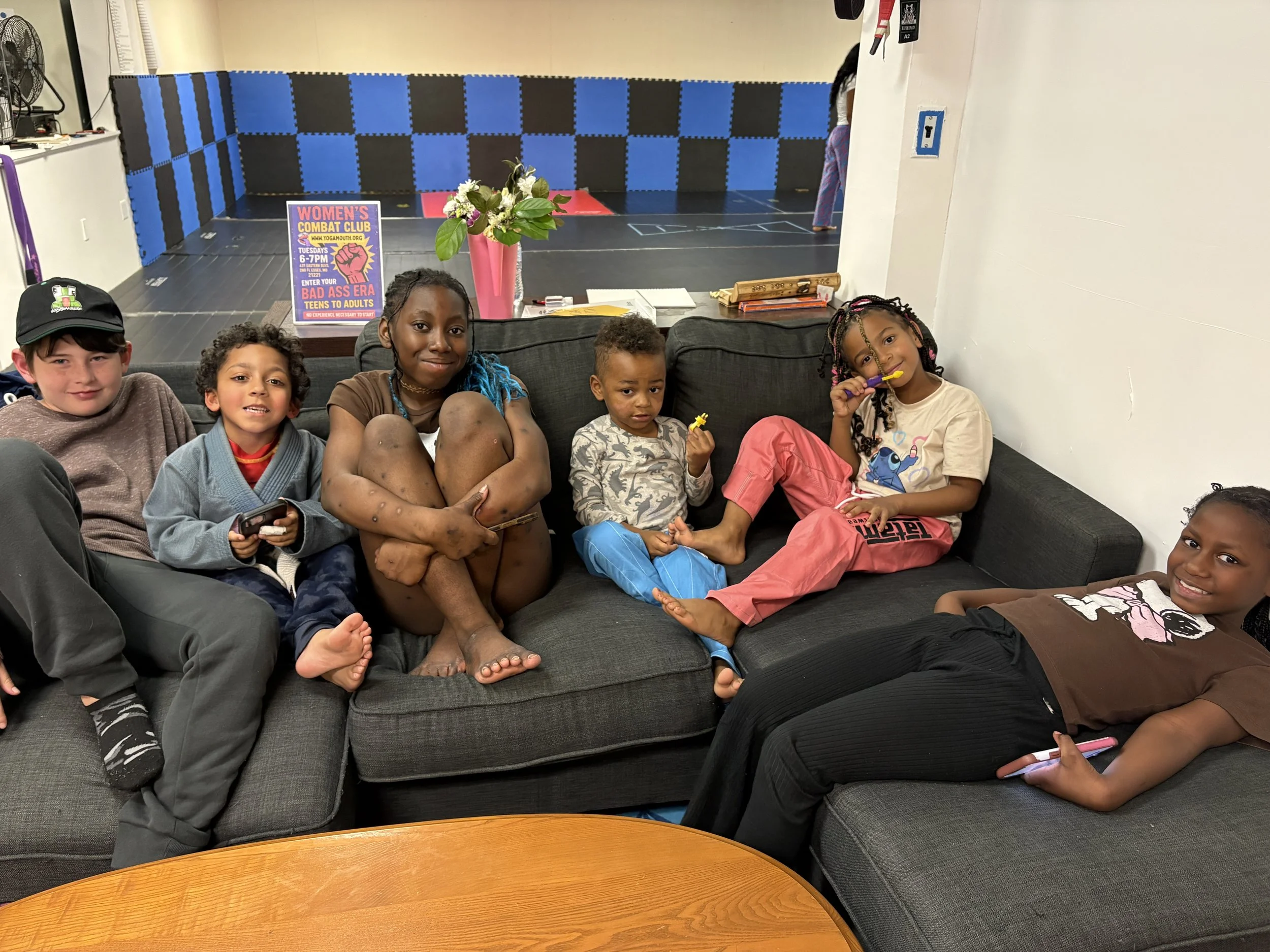 Yoga Mouth has a club house for families to hang out, connect and spend time together on and off the mats.