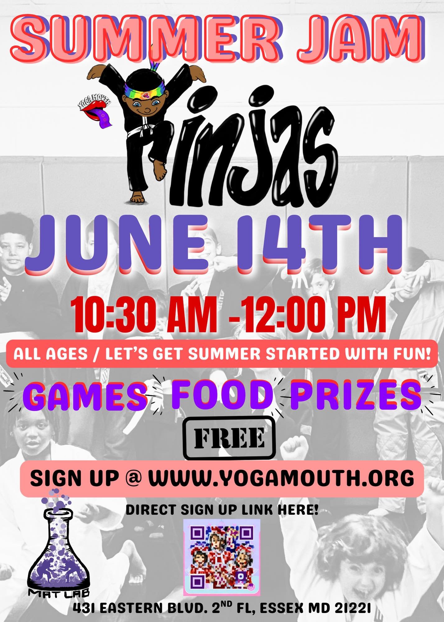 It's almost here!!
🤩The guest list is growing🤩
Join our Family Yinja Self Defense for Mind and Body adventure and then food, drinks and prizes!!!!

👉🏽RSVP for the family here:
https://momence.com/s/117273291

Prizes Include:
-Fresh Yinjas Tshirts