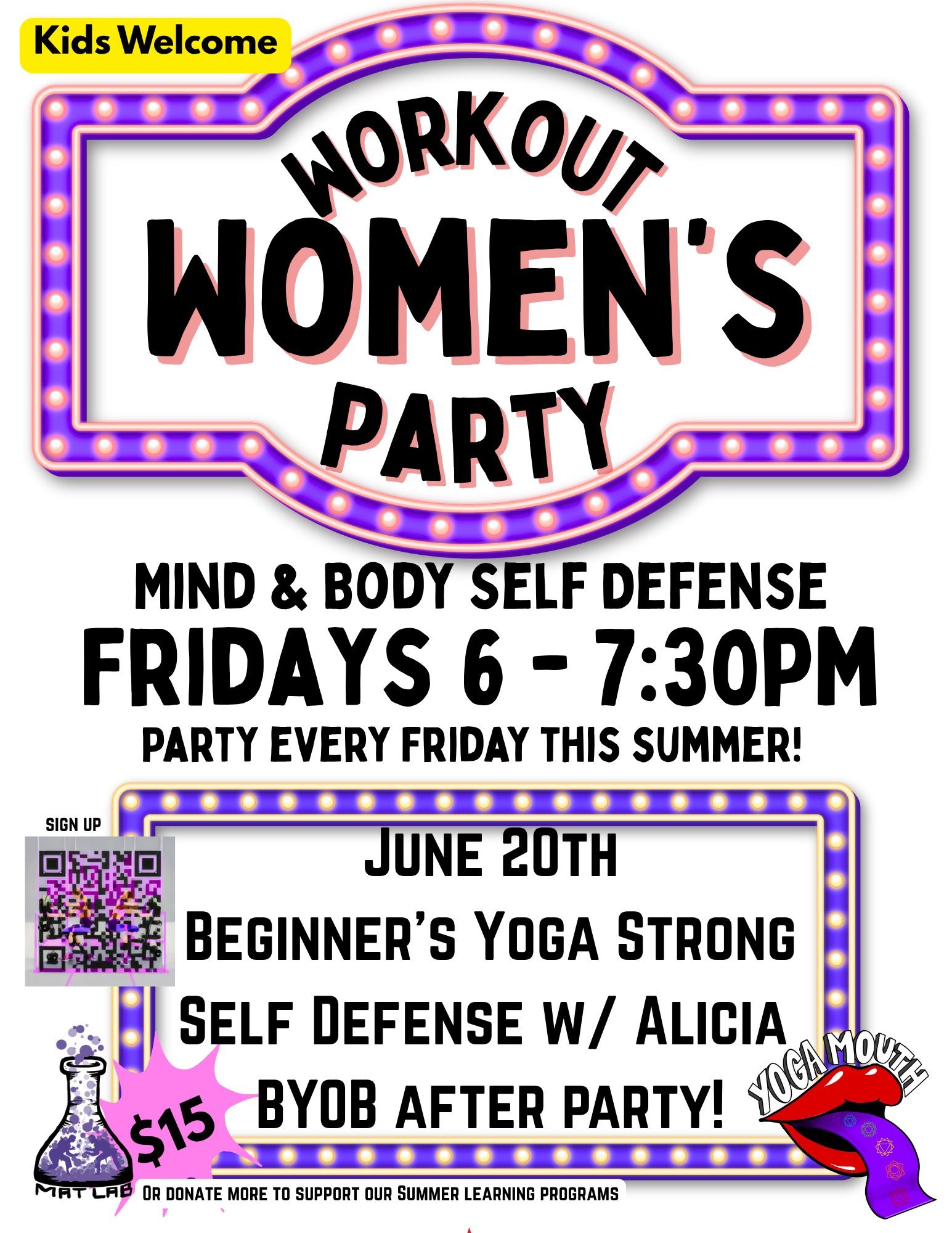 Ladies (kids welcome too)!
Fridays we party!
I need some workout buddies this Summer.
 
THIS FRIDAY!!
https://momence.com/s/118314901

💃🏼BYOB After Party💃🏼
We provide the snacks. 

Check out the calendar of Friday workouts and after party events.