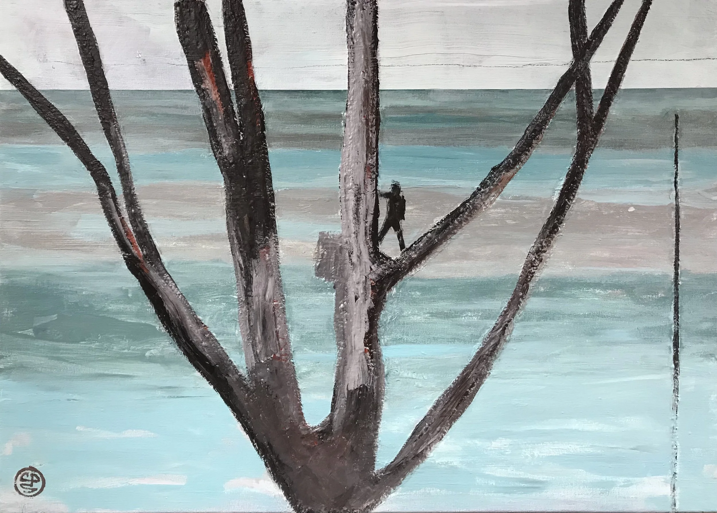 Johnny, 2026;
acrylics on canvas, 70 x 50 x 1.8 cm / 25.6  x 19.7 x 0.8 inches