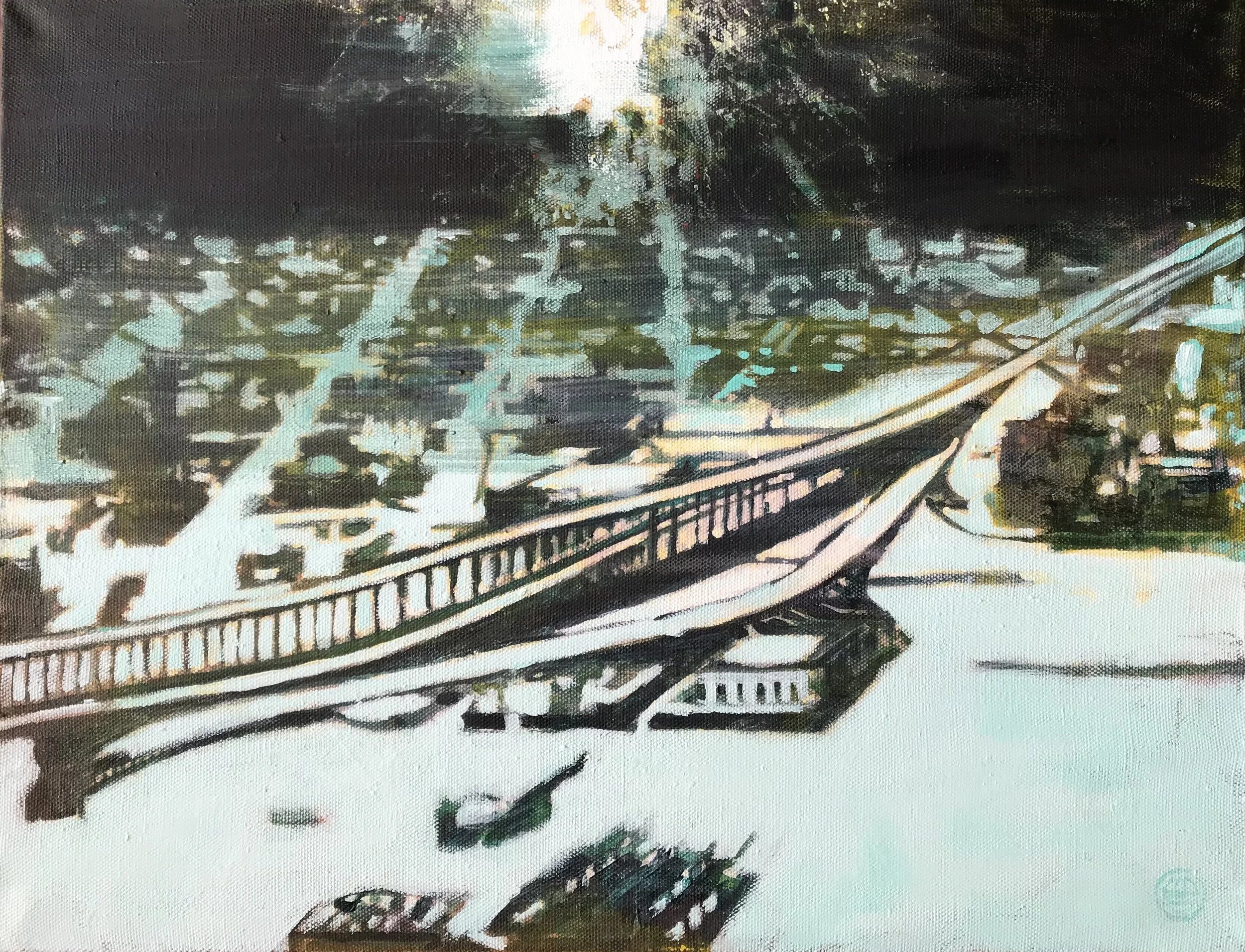 Where the locals go (2004)
acrylics on canvas, 65 x 50 x 2 cm / 25.6 x 20 x 0.78 inches