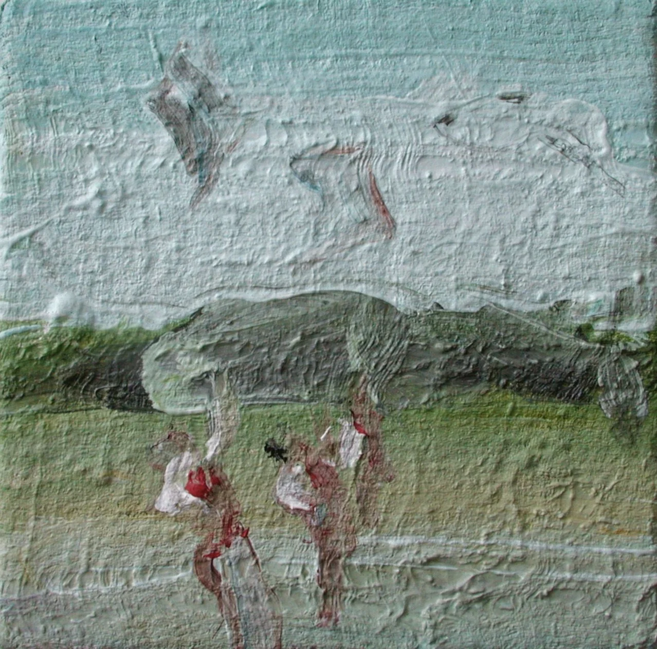 Drielandenpunt / Three country point, 1998; acrylic on canvas, 25 x 25 x 5 cm / 9.8 x 9.8 x 1.5 inches