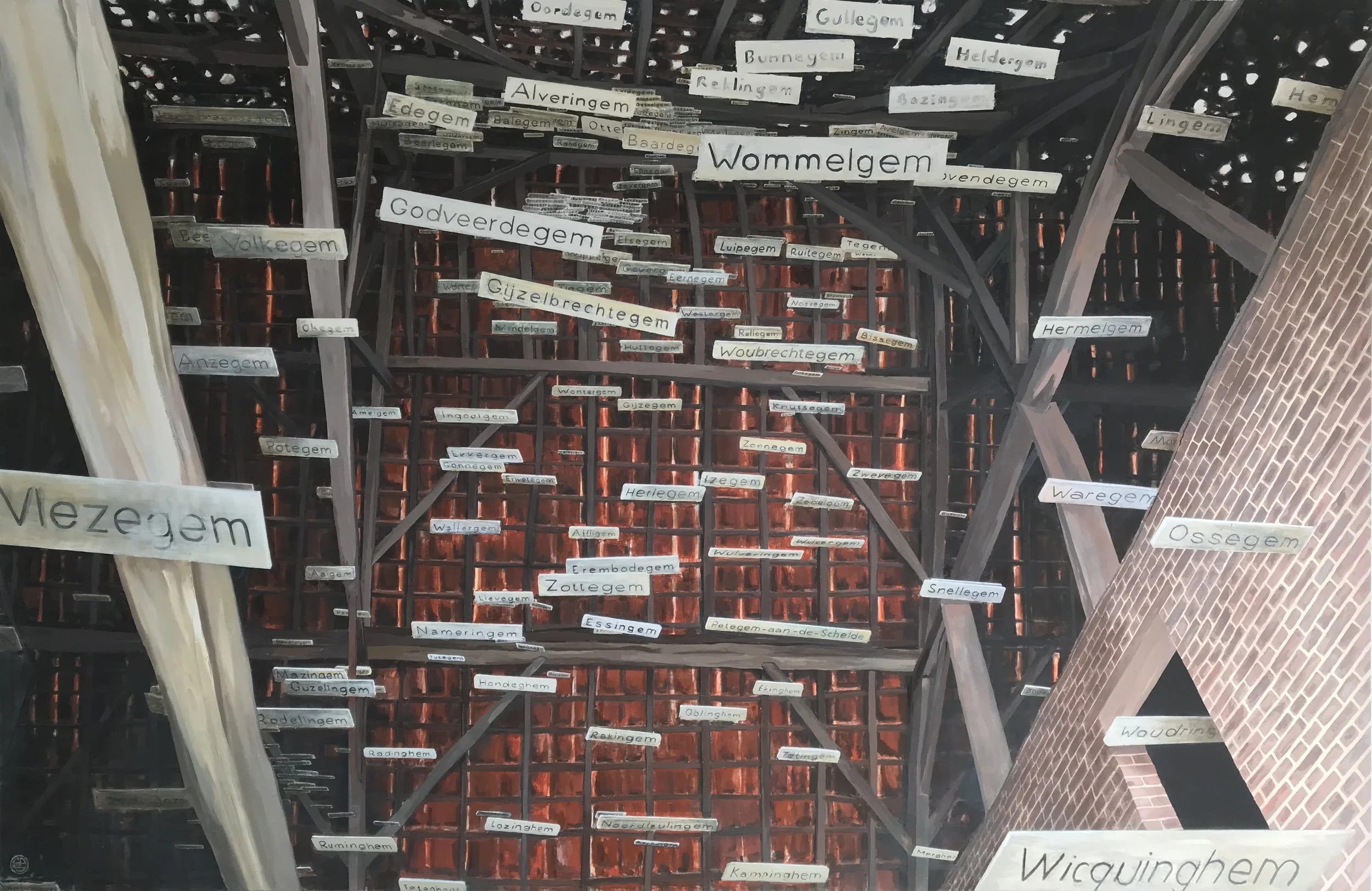 From the series of paintings Wonders of order, all the villages with the toponyms "gem".