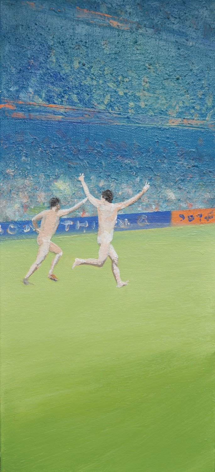 The volunteer, 2009; acrylics on canvas, 65 x 30 x 2 cm / 26 x 12 x 0.79 inches