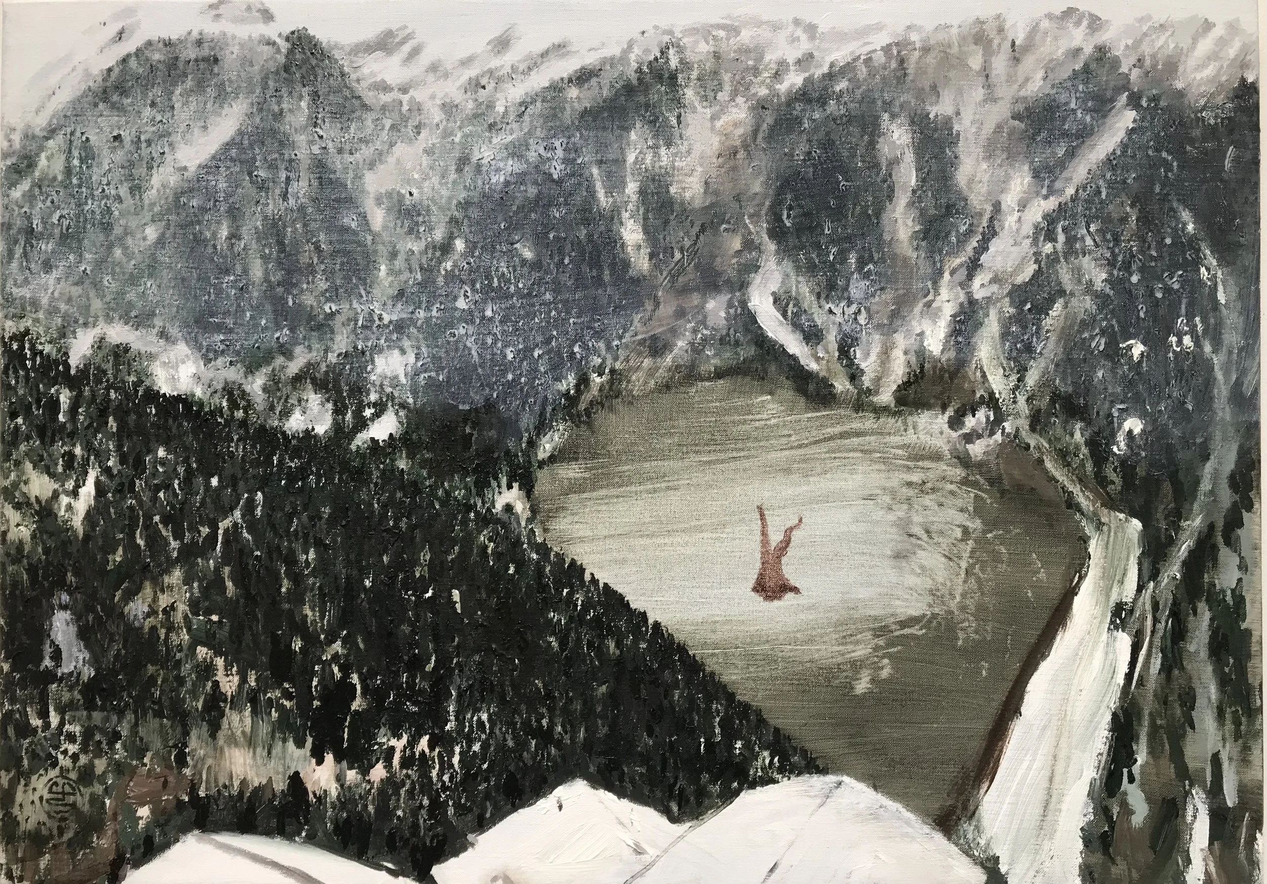 Welkom in ons midden / Welcome to our midst, 2025;
acrylics on canvas, 70 x 50 x 1.8 cm / 25.6  x 19.7 x 0.8 inches