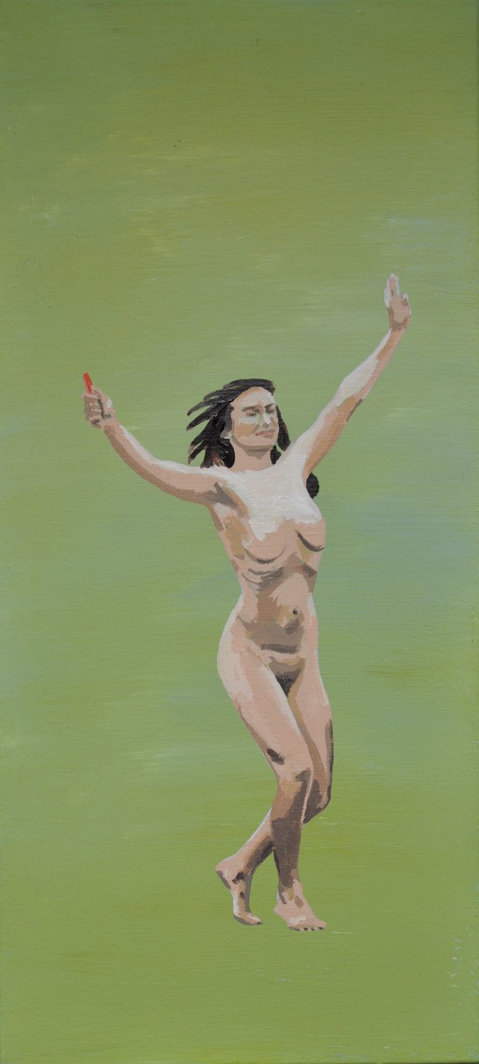 The Precedent, 2010; acrylics on canvas, 65 x 30 x 2 cm / 26 x 12 x 0.79 inches