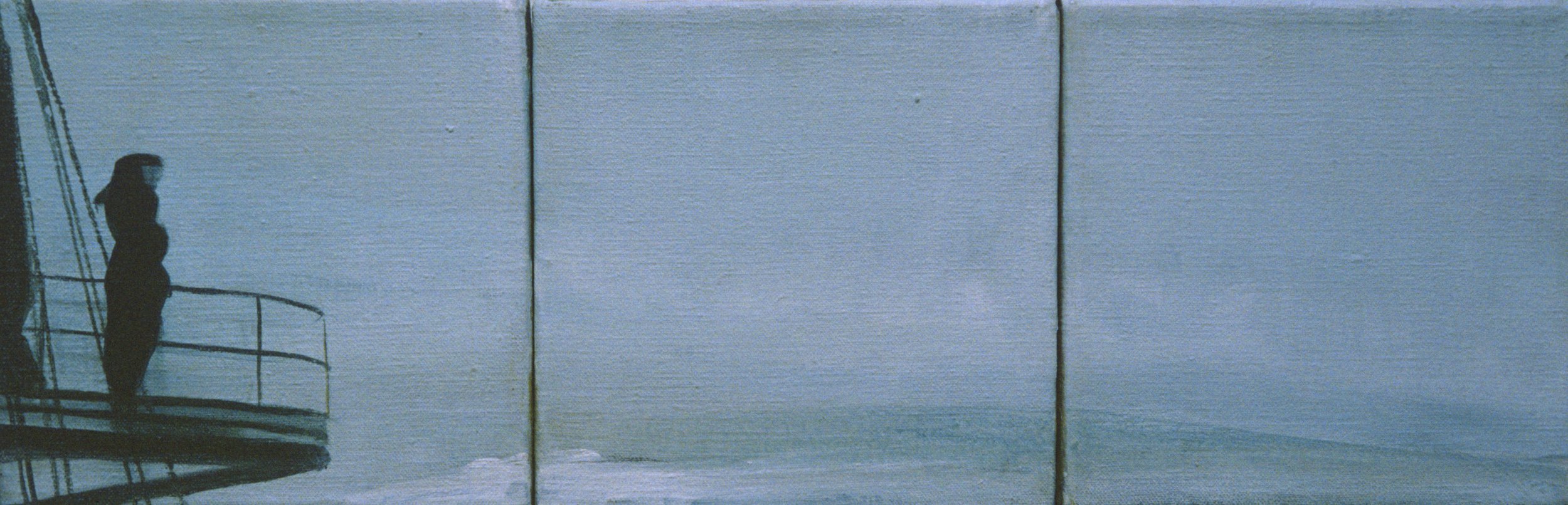 Ze had nog nooit de zee gezien - She had never seen the sea before, 1995;
acrylics on canvas, 75 x 25 x 4 cm / 29.52 x 9.84 x 1.57 inches