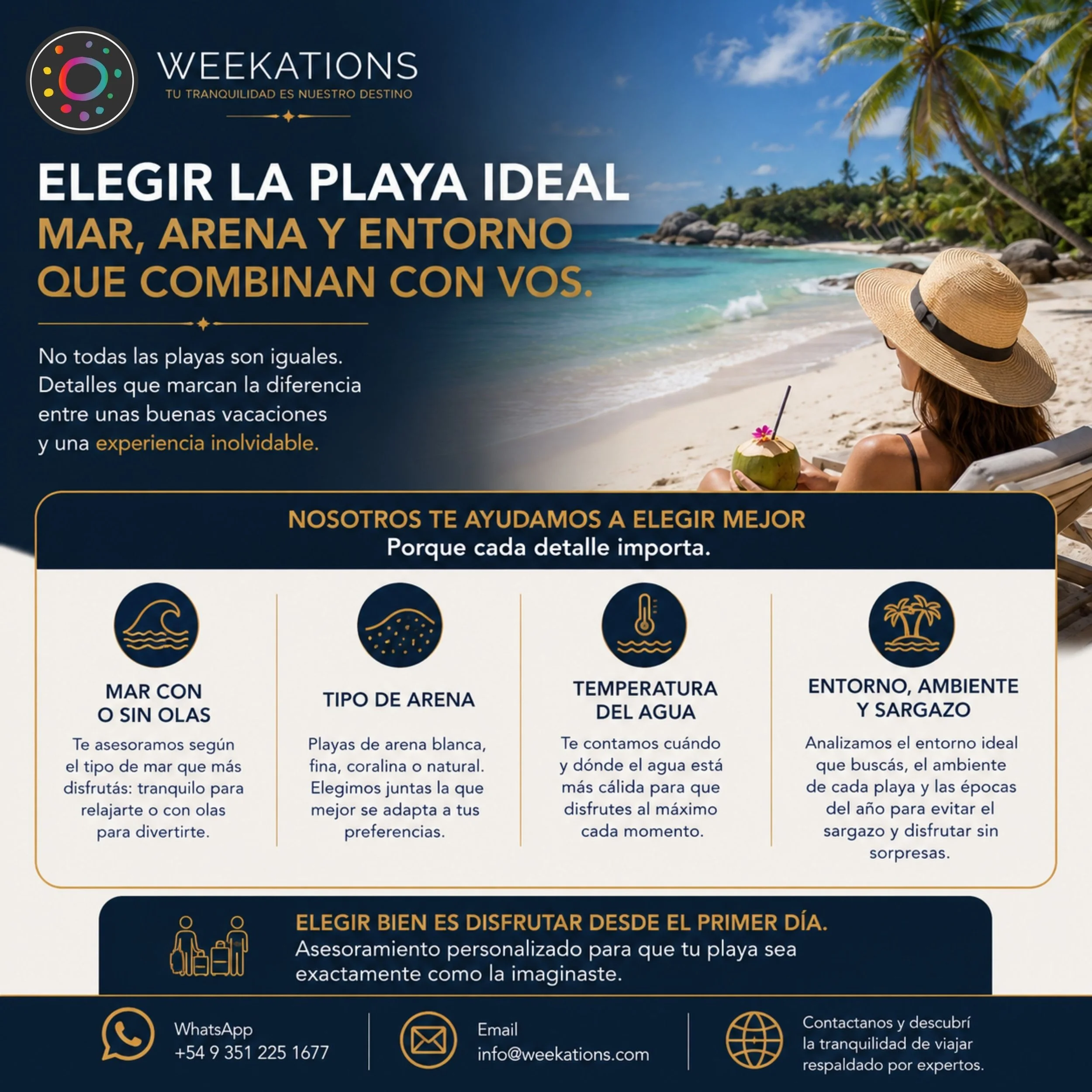 Elegir la playa ideal: mucho más que reservar un hotel frente al mar