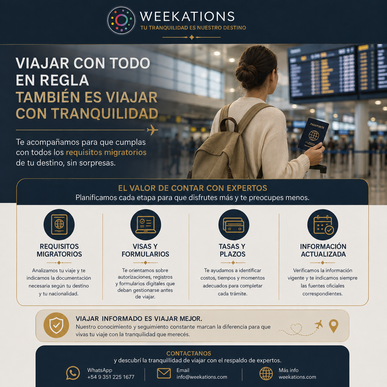 Requisitos migratorios: la tranquilidad de viajar sabiendo que todo está en regla