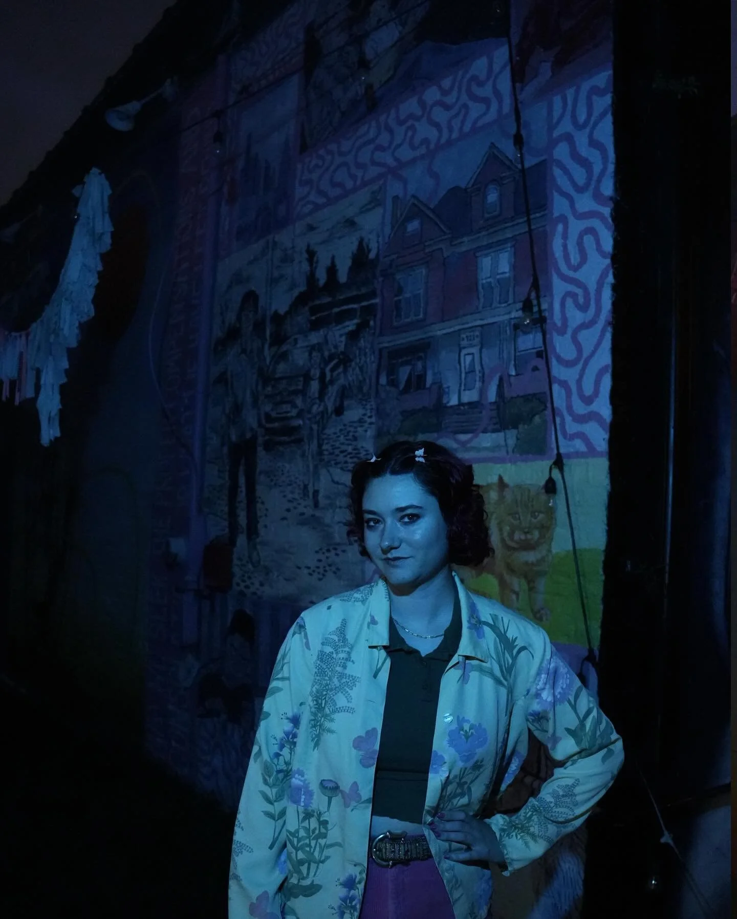 In honor of @934fest this weekend, here&rsquo;s some photos of me and my mural I did last year&rsquo;s fest! Thanks @thesolomonmatthew for the pics 🫶🏻💕✨