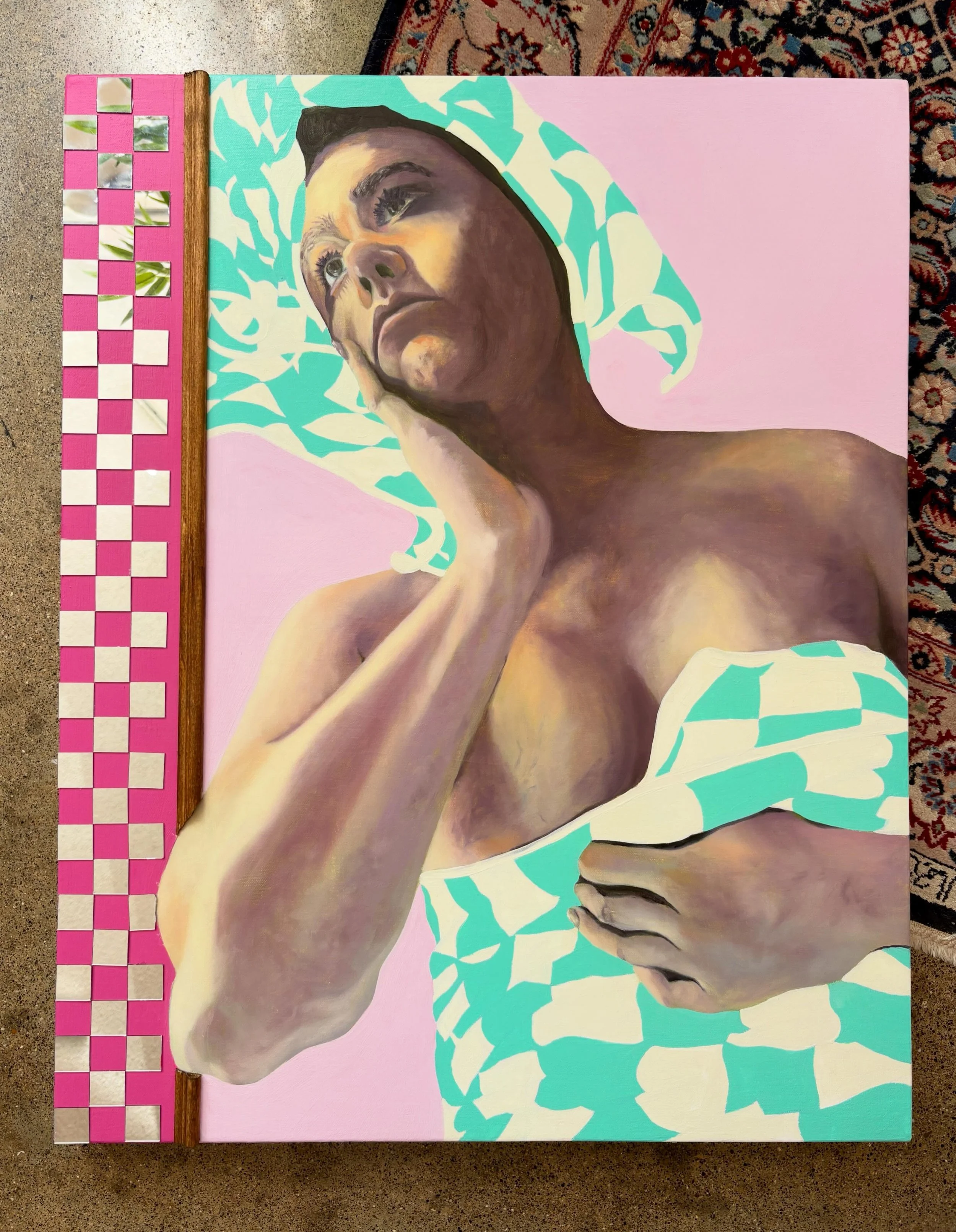 ✨ &ldquo;A Long Sigh After a Hot Shower&rdquo; 2026 - House Paint, Oil, Mirror Tiles ✨