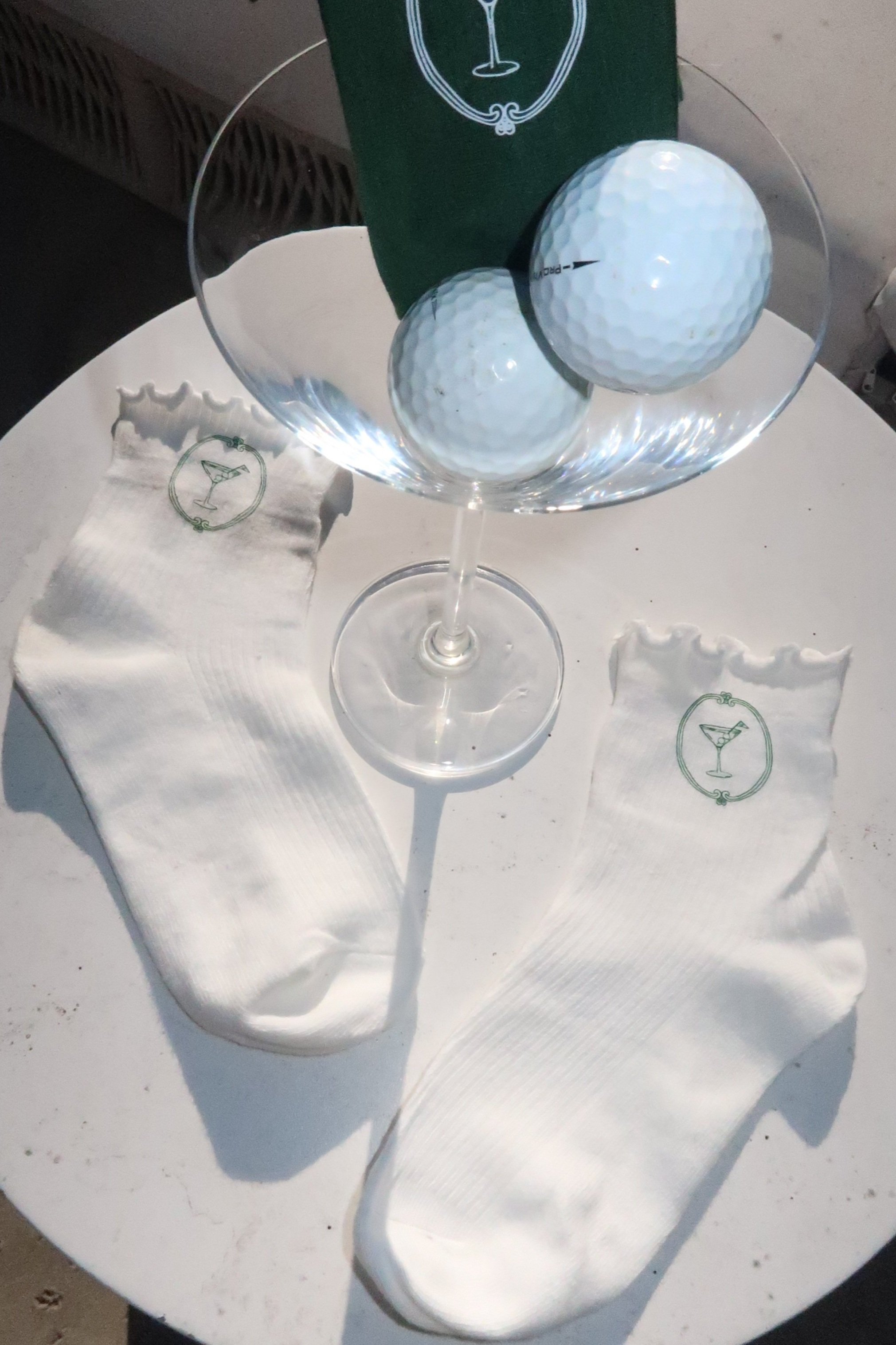 Par for the Pour Ruffle Socks with an exclusive Masters Inspired design | House of Duke