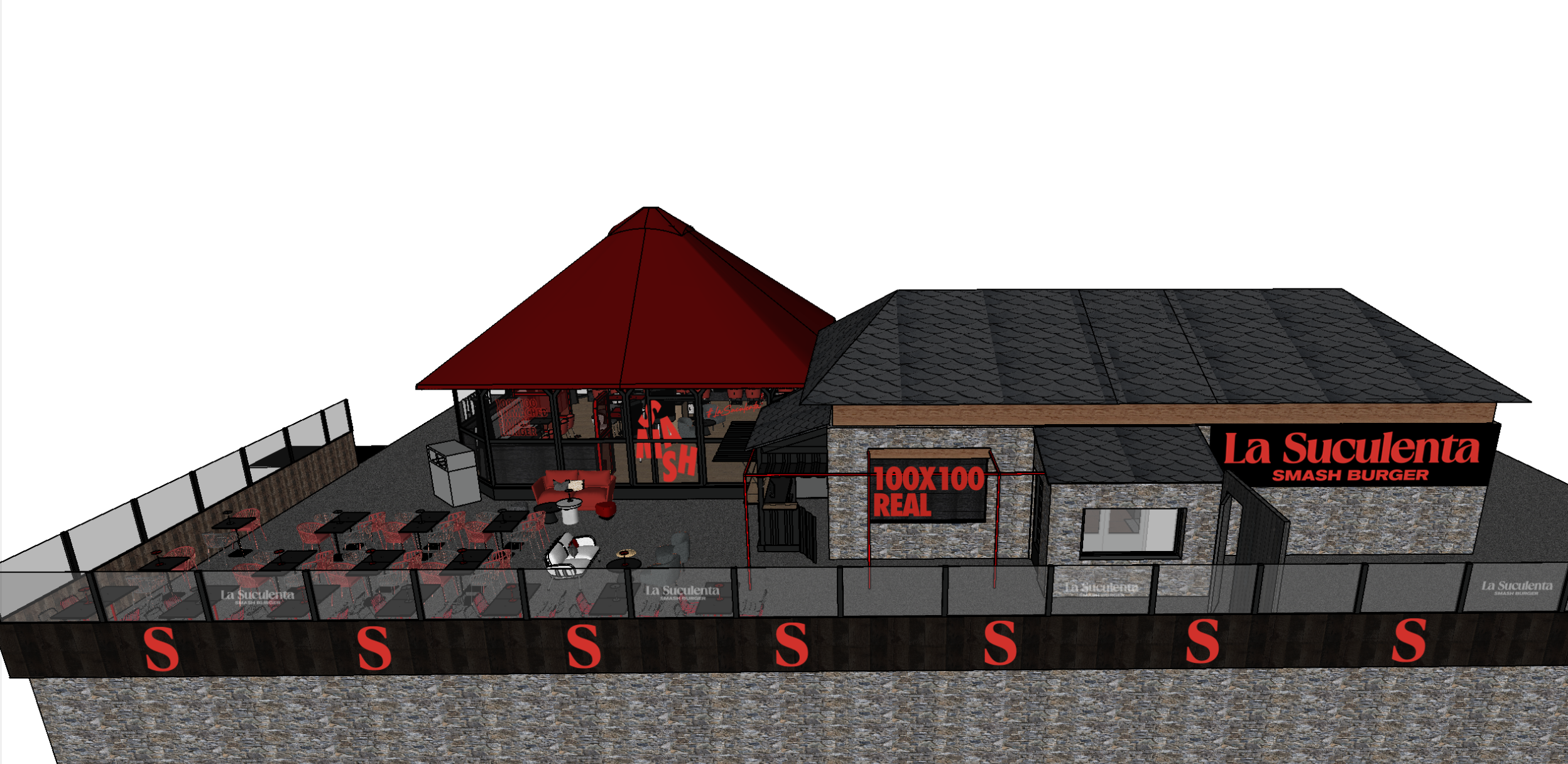 Mock-up of La Suculenta's new restaurant in Grandvalira, GrauRoig