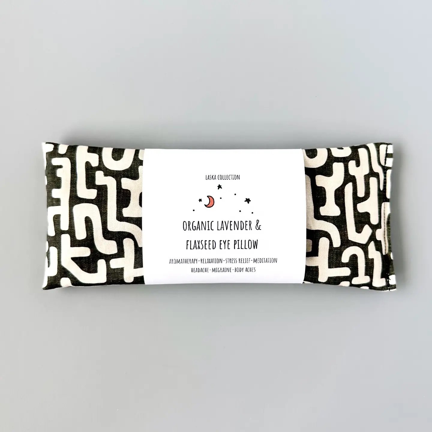 Eye Pillow - Geometric On Coal