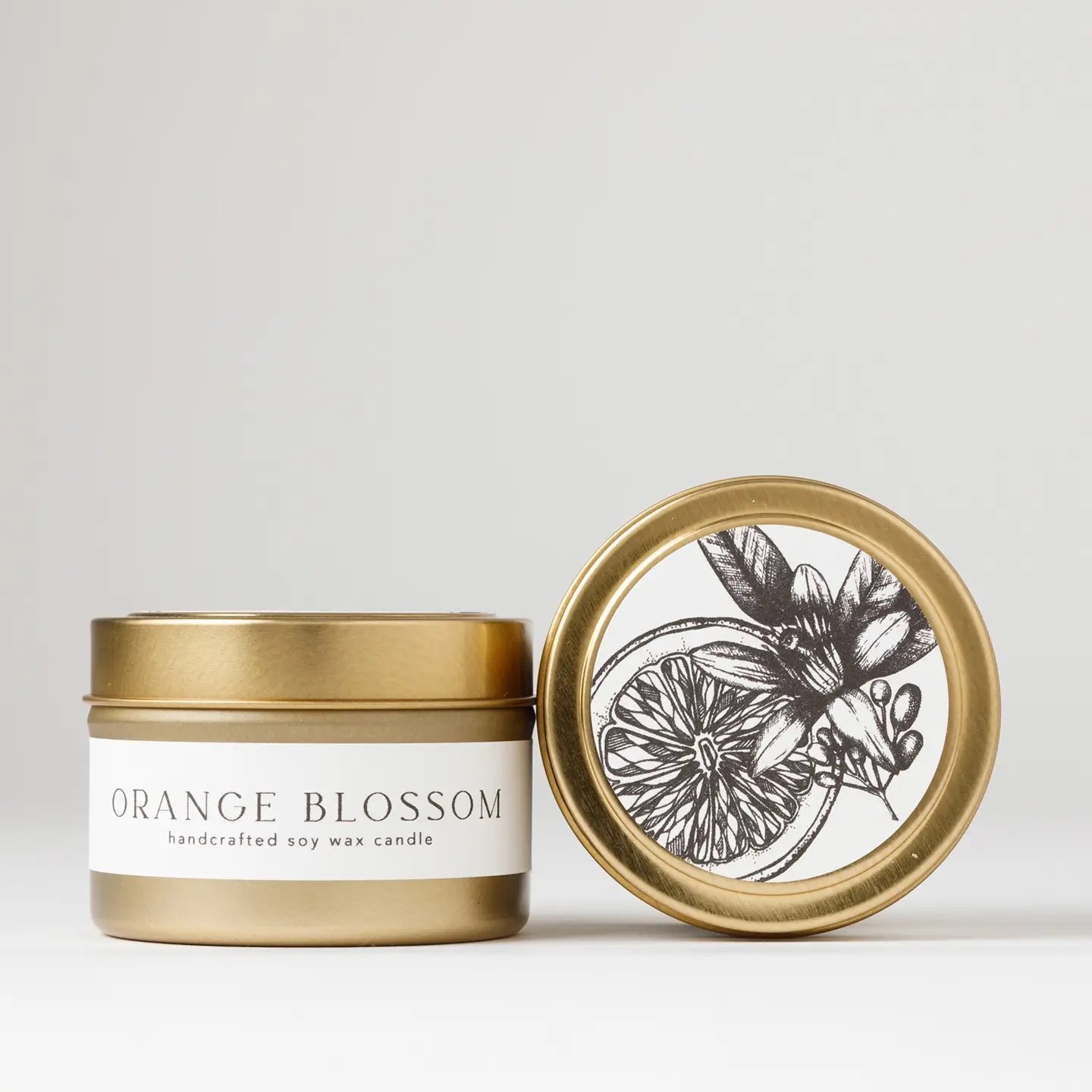 Orange Blossom Tin Soy Candle