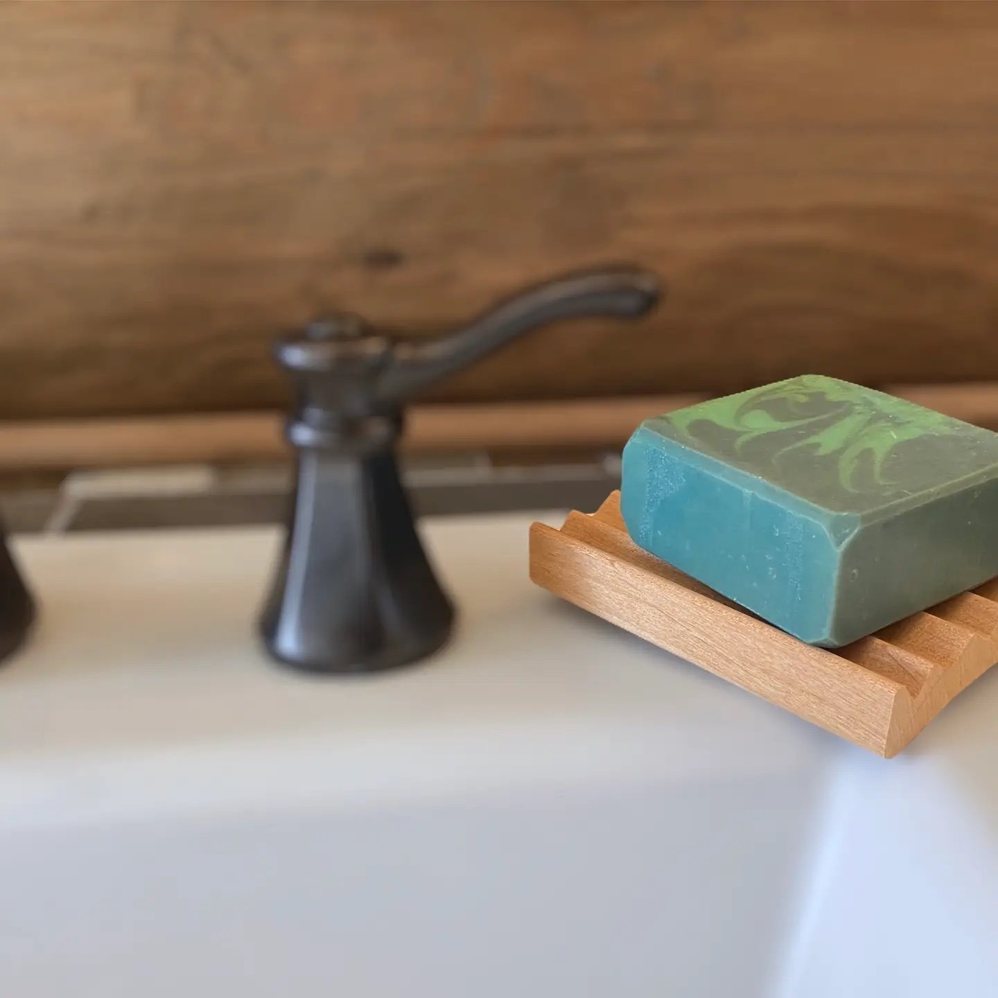 Natural Red Alder Wood Soap Dish