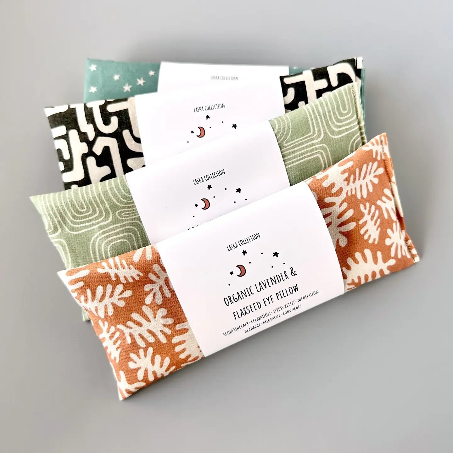 Eye Pillow - Abstract Lines On Sage Green 4.jpeg