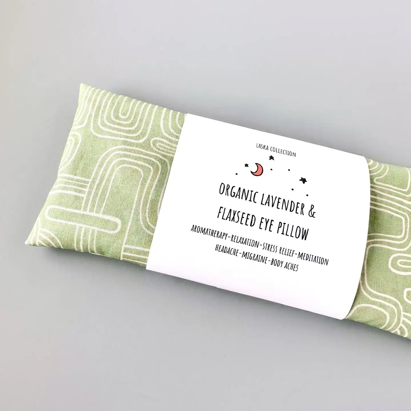 Eye Pillow - Abstract Lines On Sage Green 3.jpeg