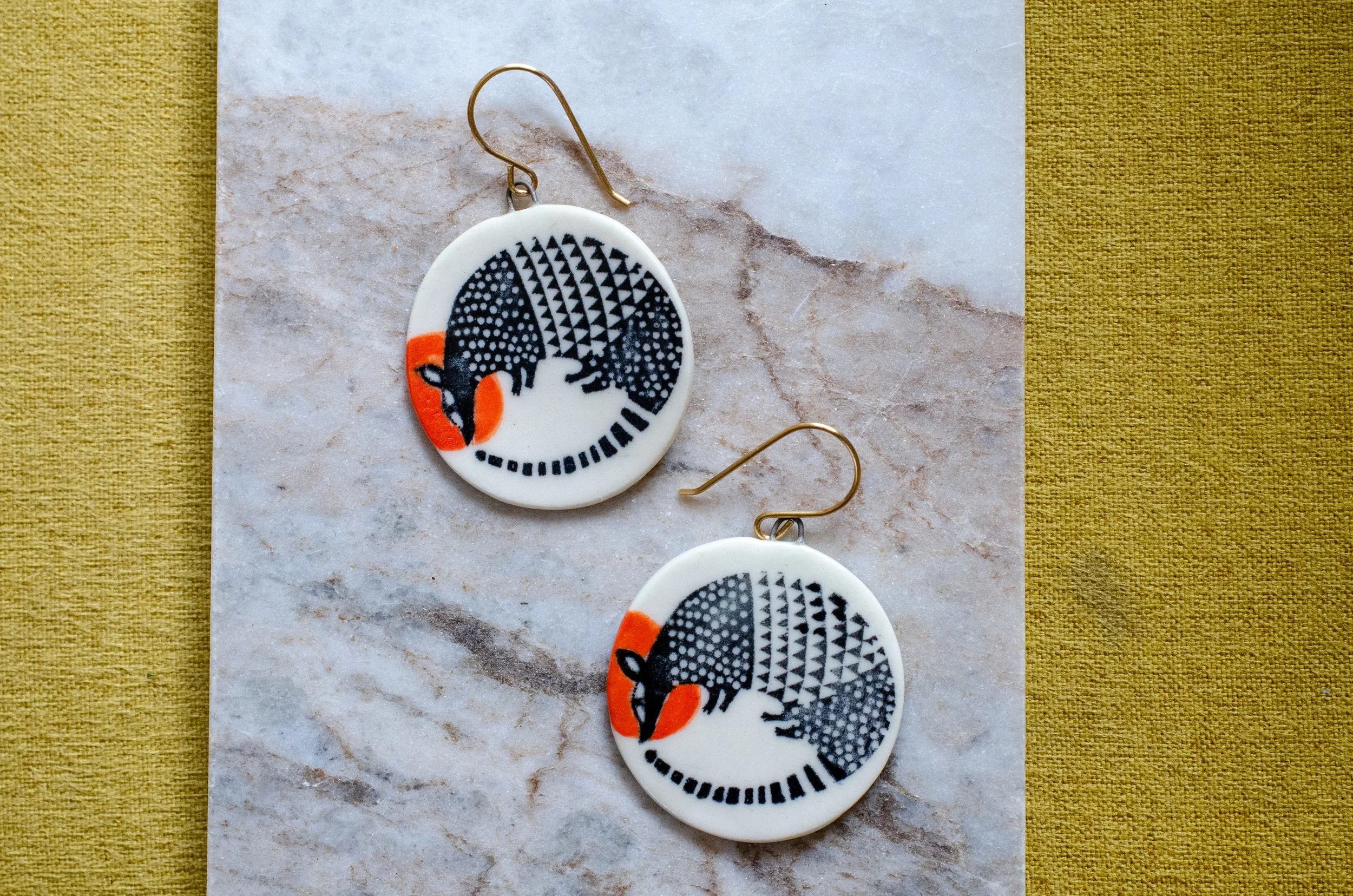 Armadillo earrings