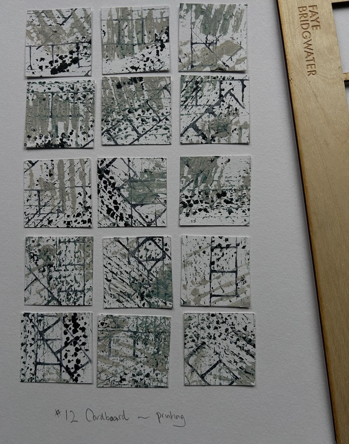 # 12 cardboard 
I&rsquo;m generally not a fan of cardboard, but I&rsquo;m impressed with my printing with left over packaging from IKEA 
(Other cardboard is available) 
I knew it would be useful one day 
and today the November squares challenge was i