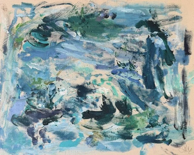 Process Painting - Sea Blue