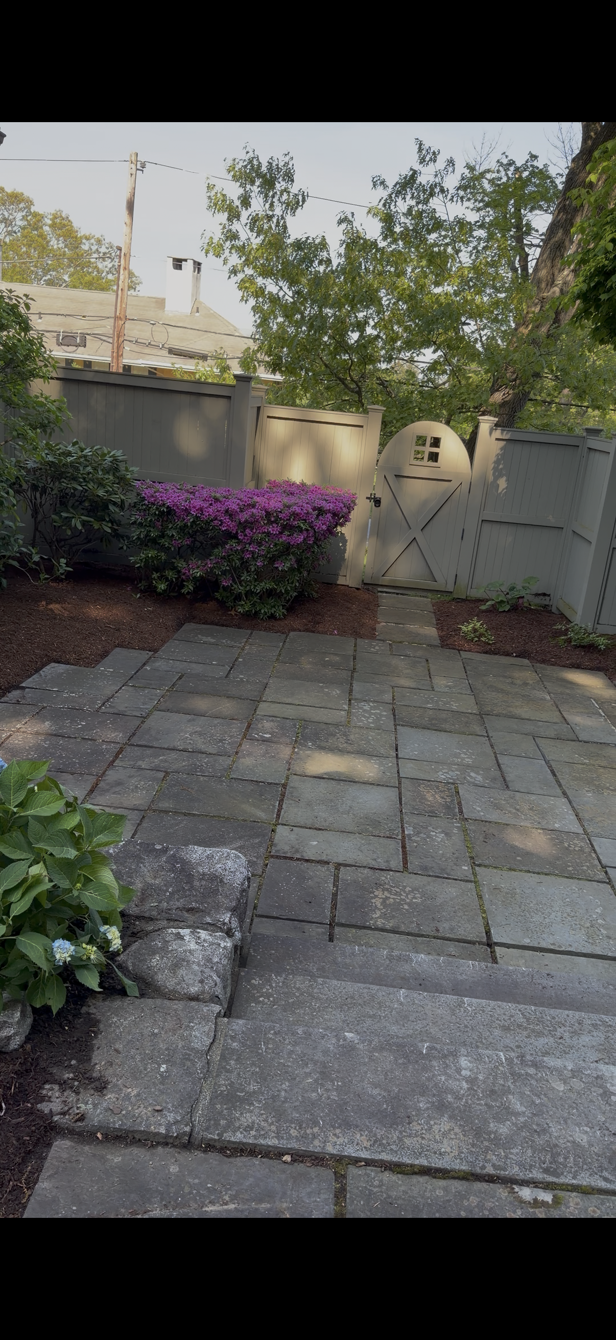 Mulch bed Refresh with edging in East Greenwich, RI