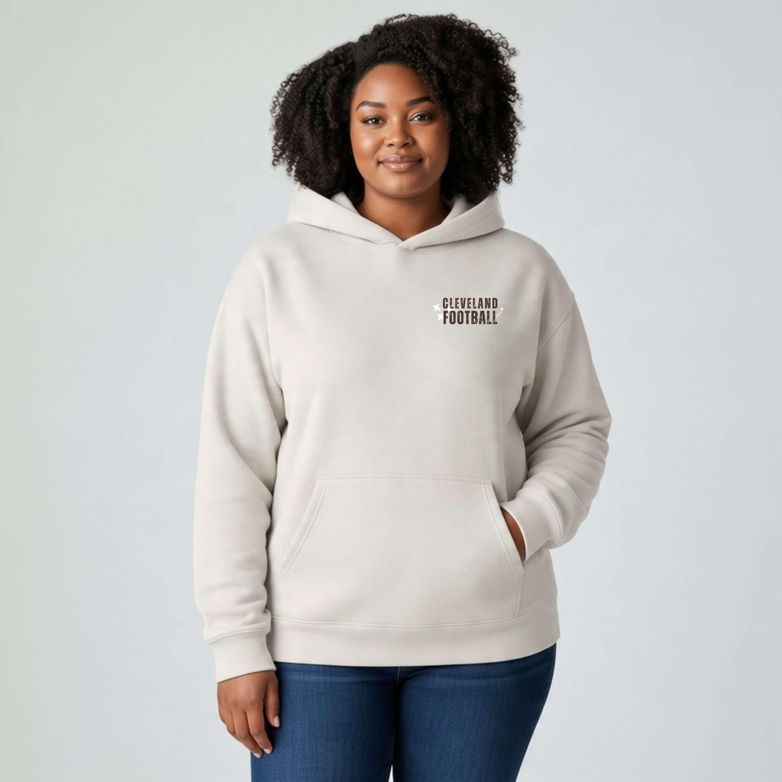 Cleveland Football Dawg Pound Hoodie Model Front.png