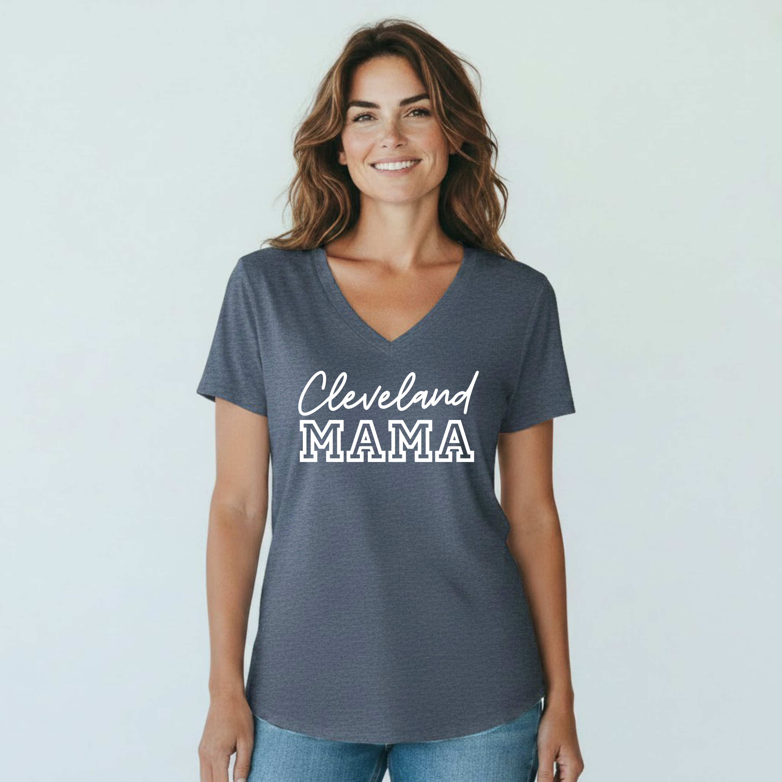 Women's Cleveland Mama V-Neck.png