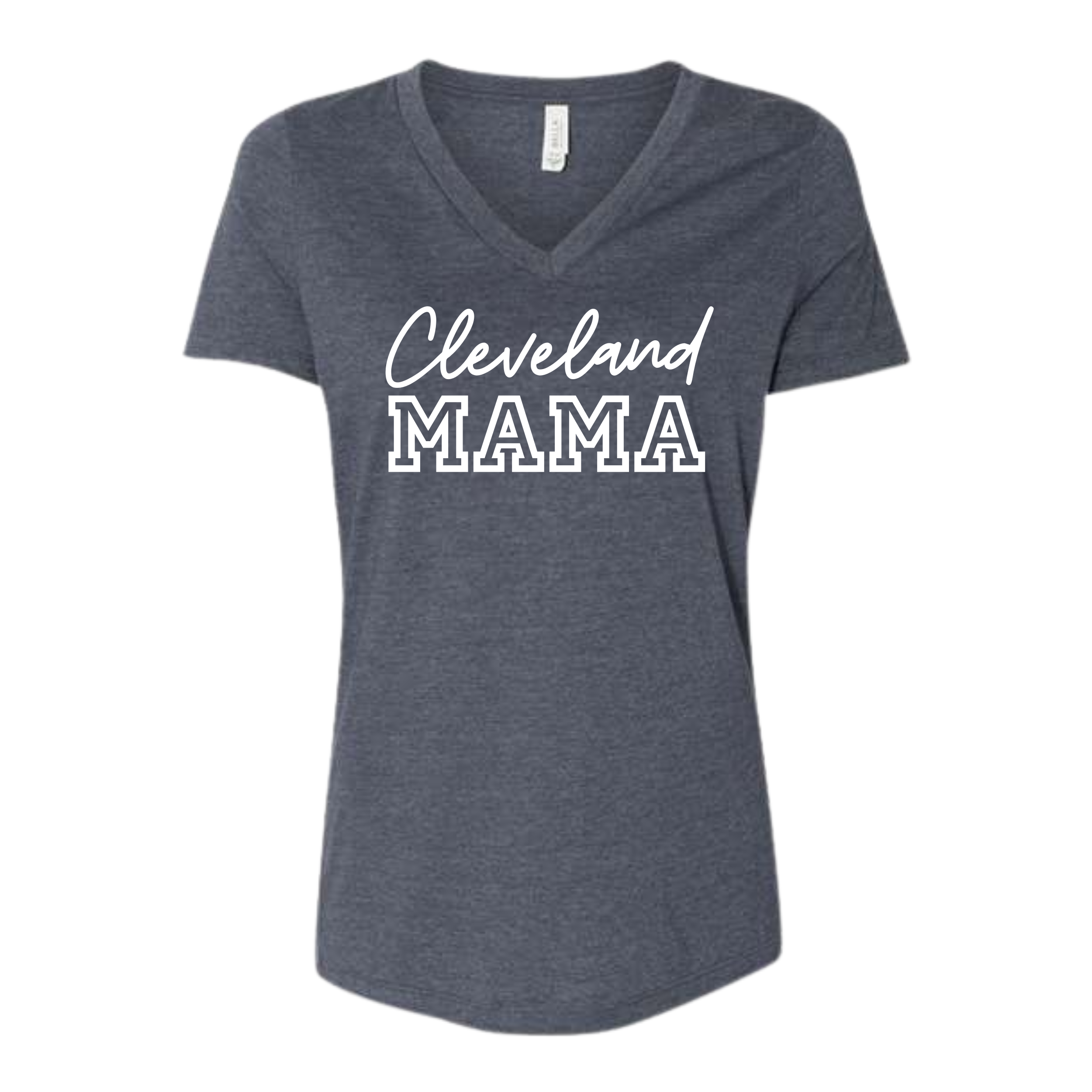 Women's Cleveland Mama V-Neck Front.png