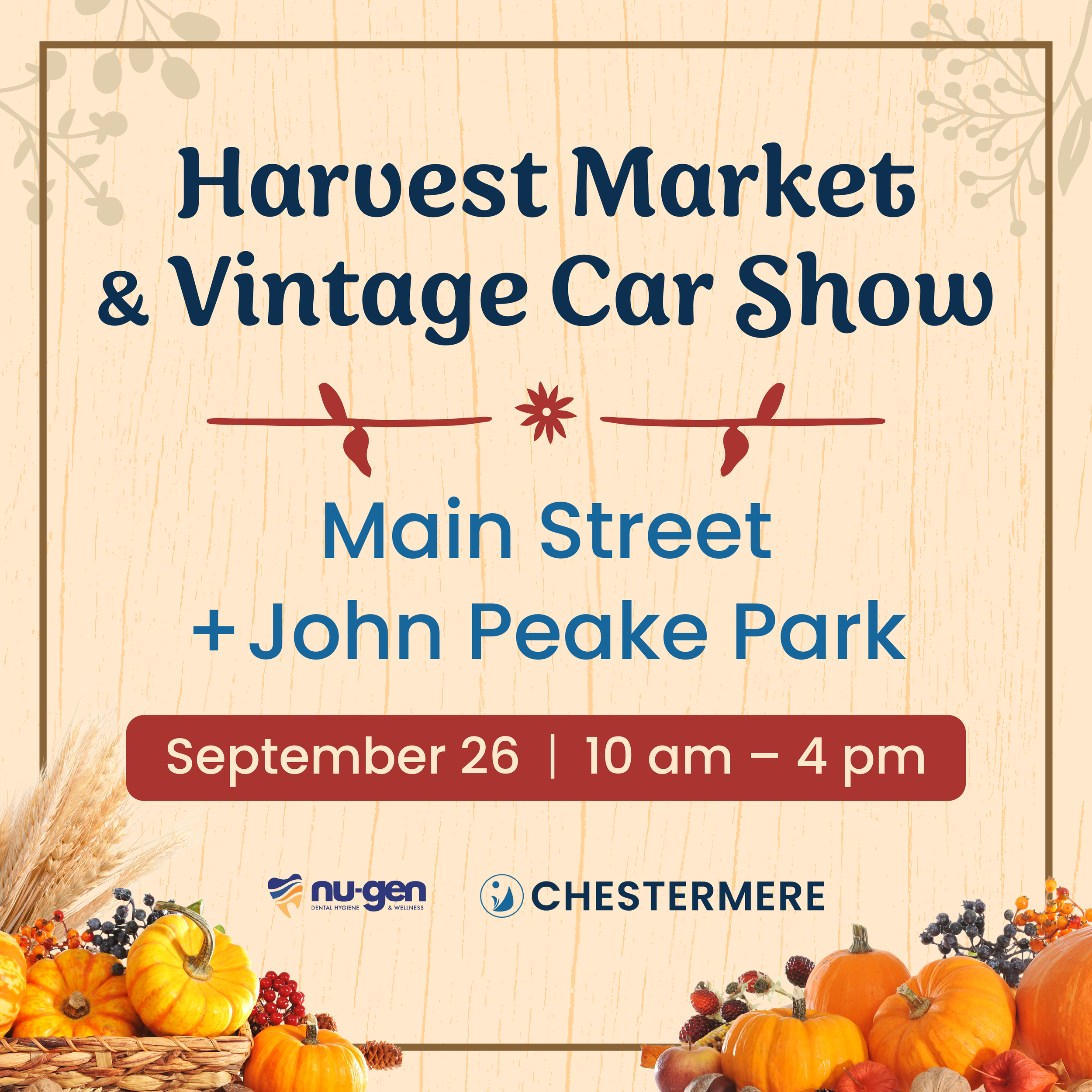Main Street Harvest Market &amp; Vintage Car Show coming to Chestermere September 26