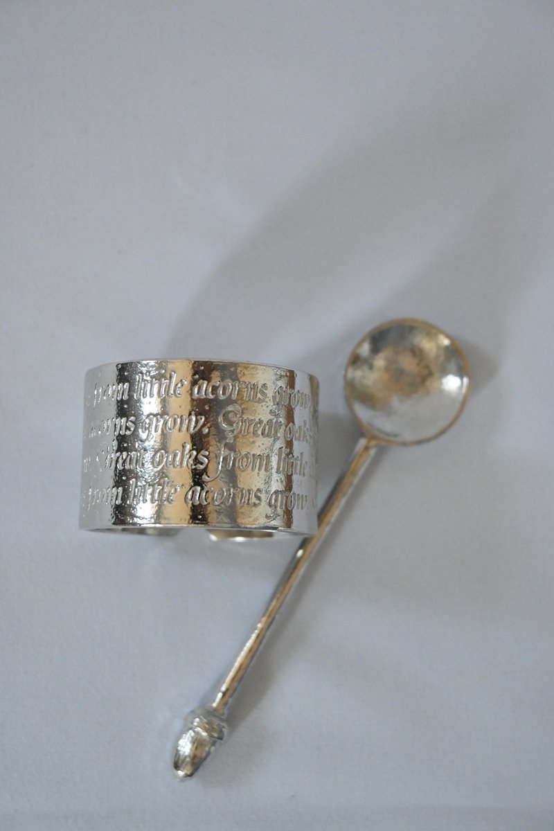 English Pewter Egg Cup & Spoon Christening Gift.jpg