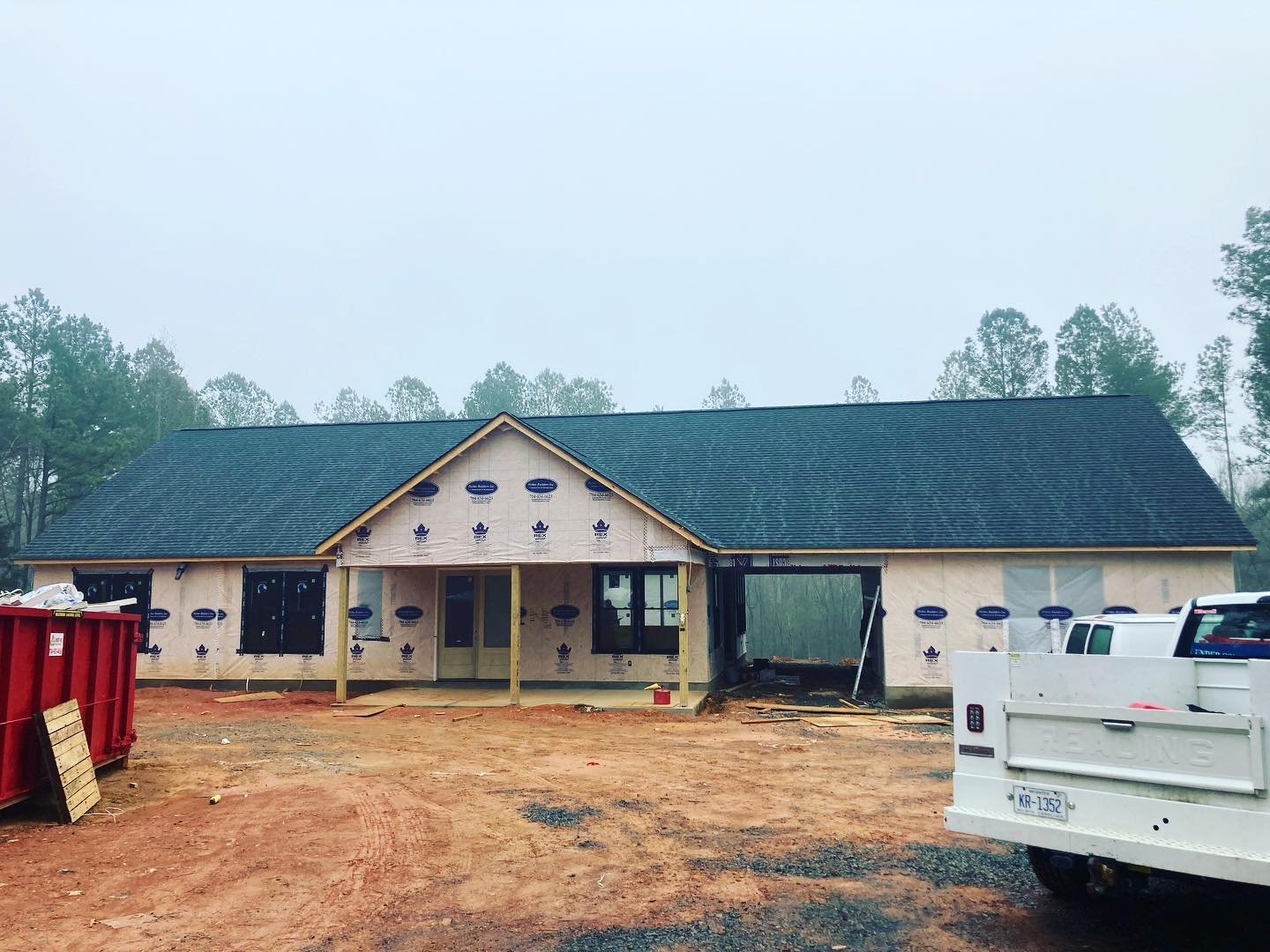 It may be a little dreary outside but it&rsquo;s drywall day inside !!!