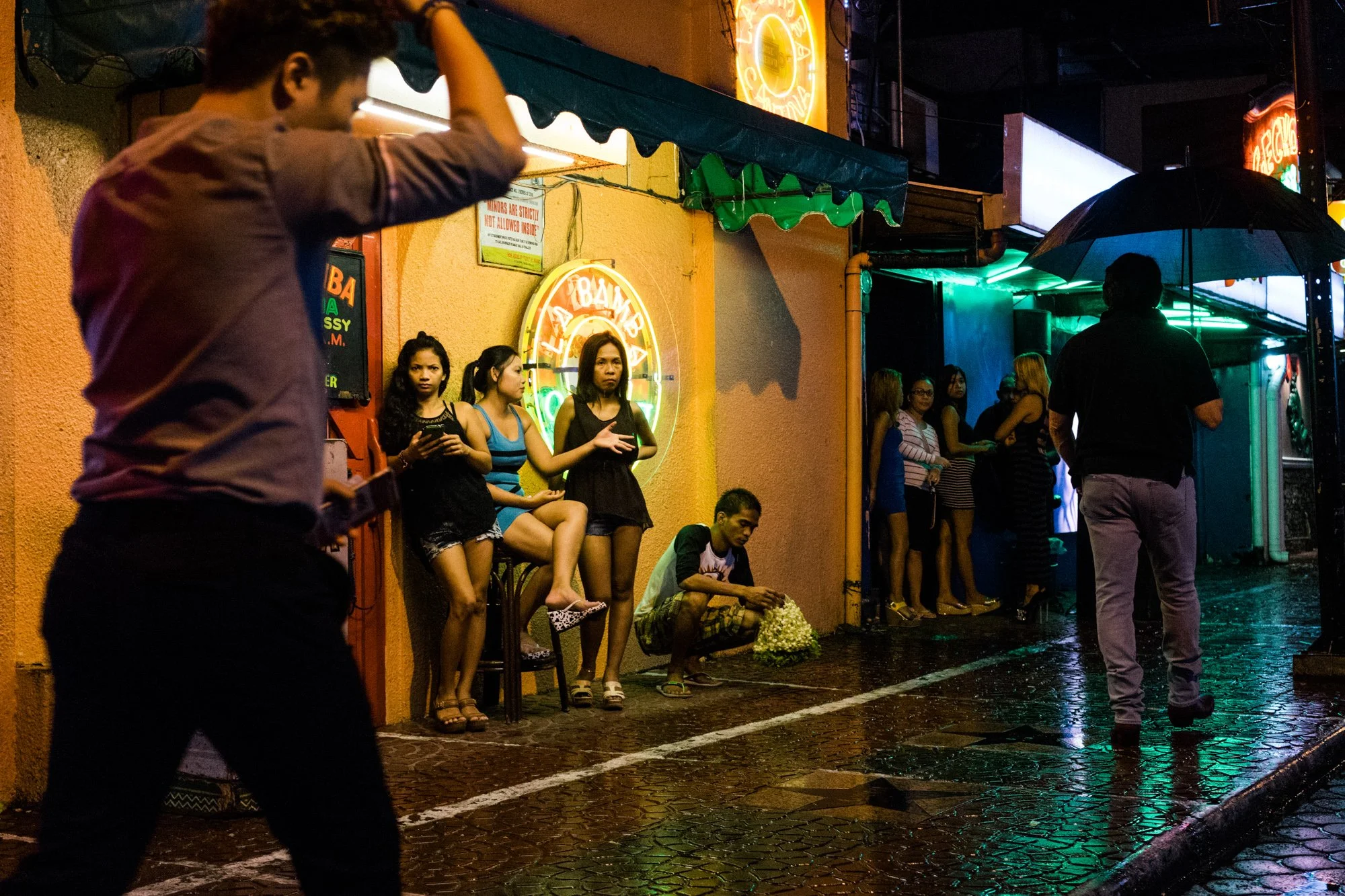 A scene from Fields Avenue, the red light district in Angeles City, notorious for its sex tourism. 