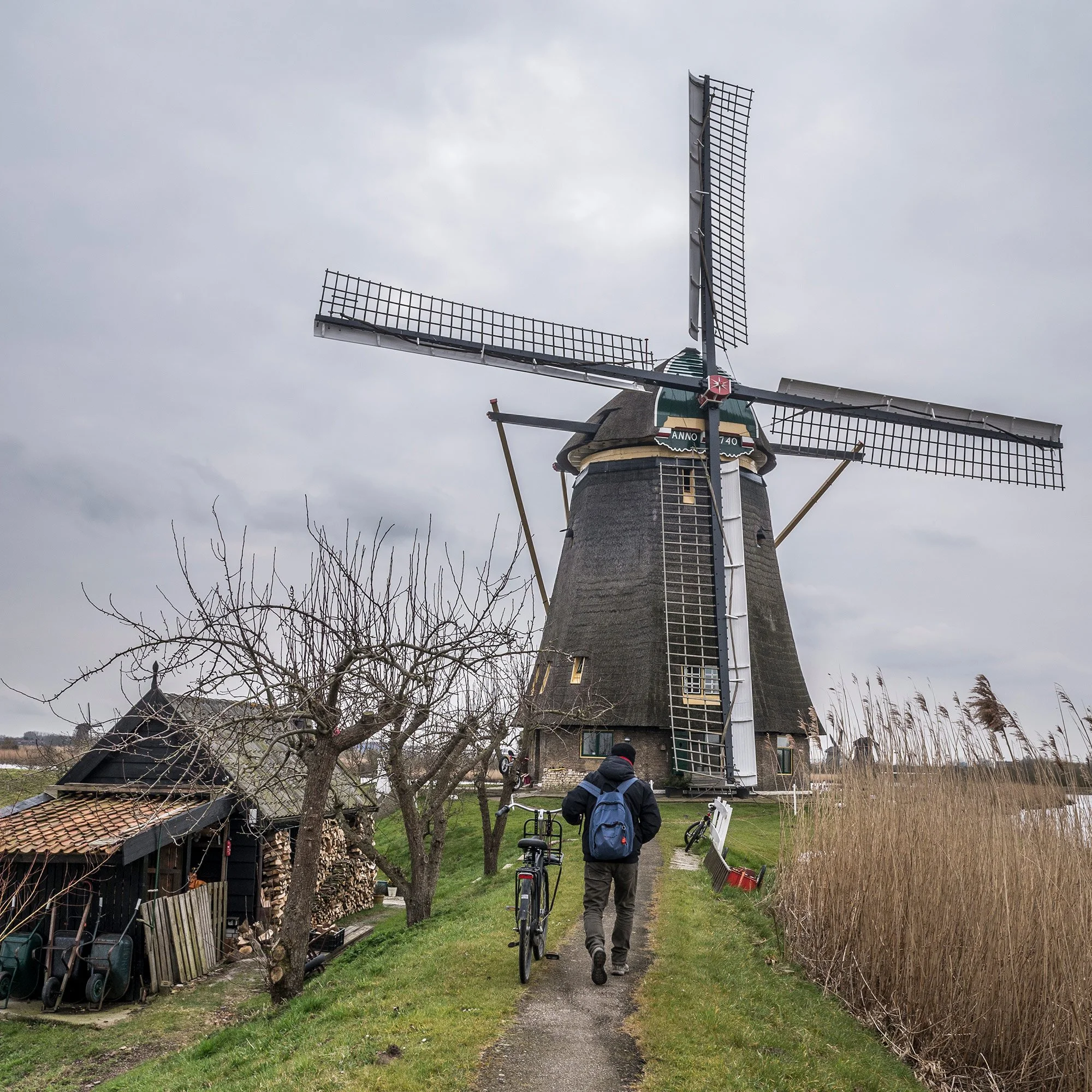 Peter Paul Klapwijk lives with his family in a historic windmill at Kinderdijk. He is a licensed miller and gives tours of the UNESCO site next door. 