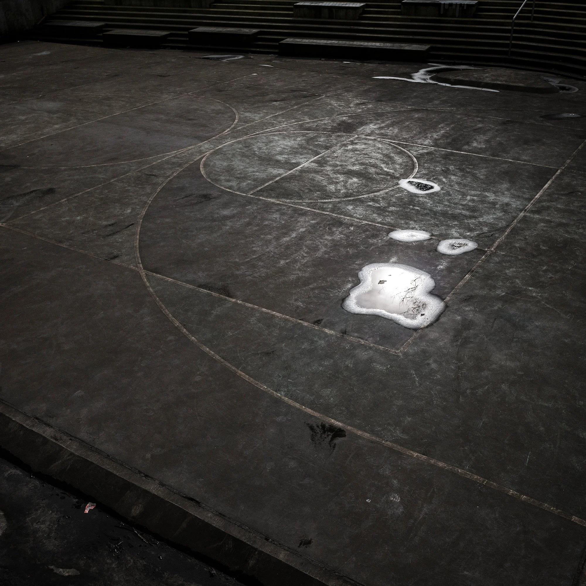 The “water square” at Benthemplein in Rotterdam was designed by local architects De Urbanisten to store water during heavy rains and serve as public space when it’s dry. 
