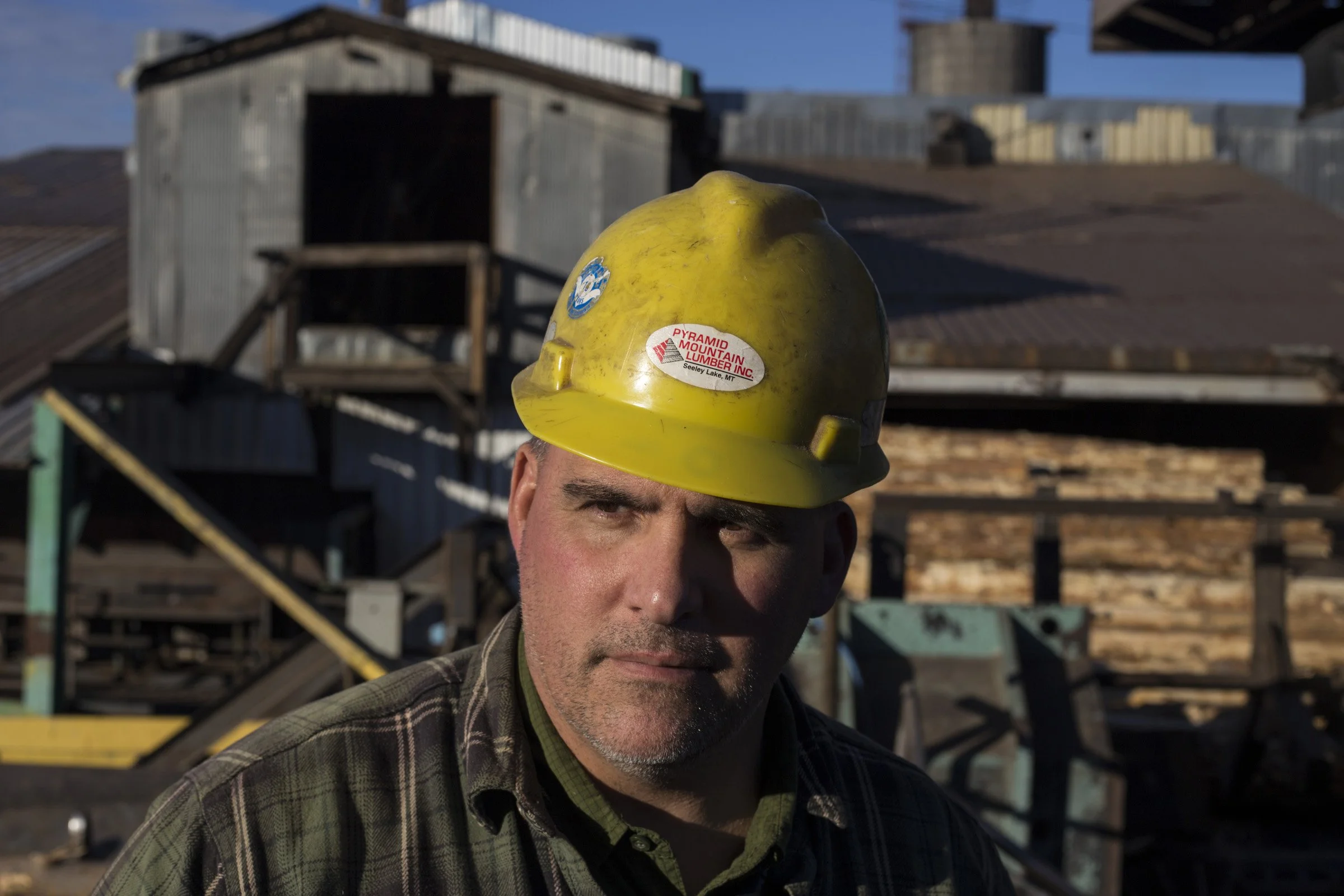  Todd Johnson, 52, stands outside of Pyramid Mountain Lumber Inc. in Seeley Lake, Montana, on Thursday, October 29, 2017. Pyramid Mountain is the oldest family owned and operated sawmill in the state of Montana. Johnson is a third generation worker f