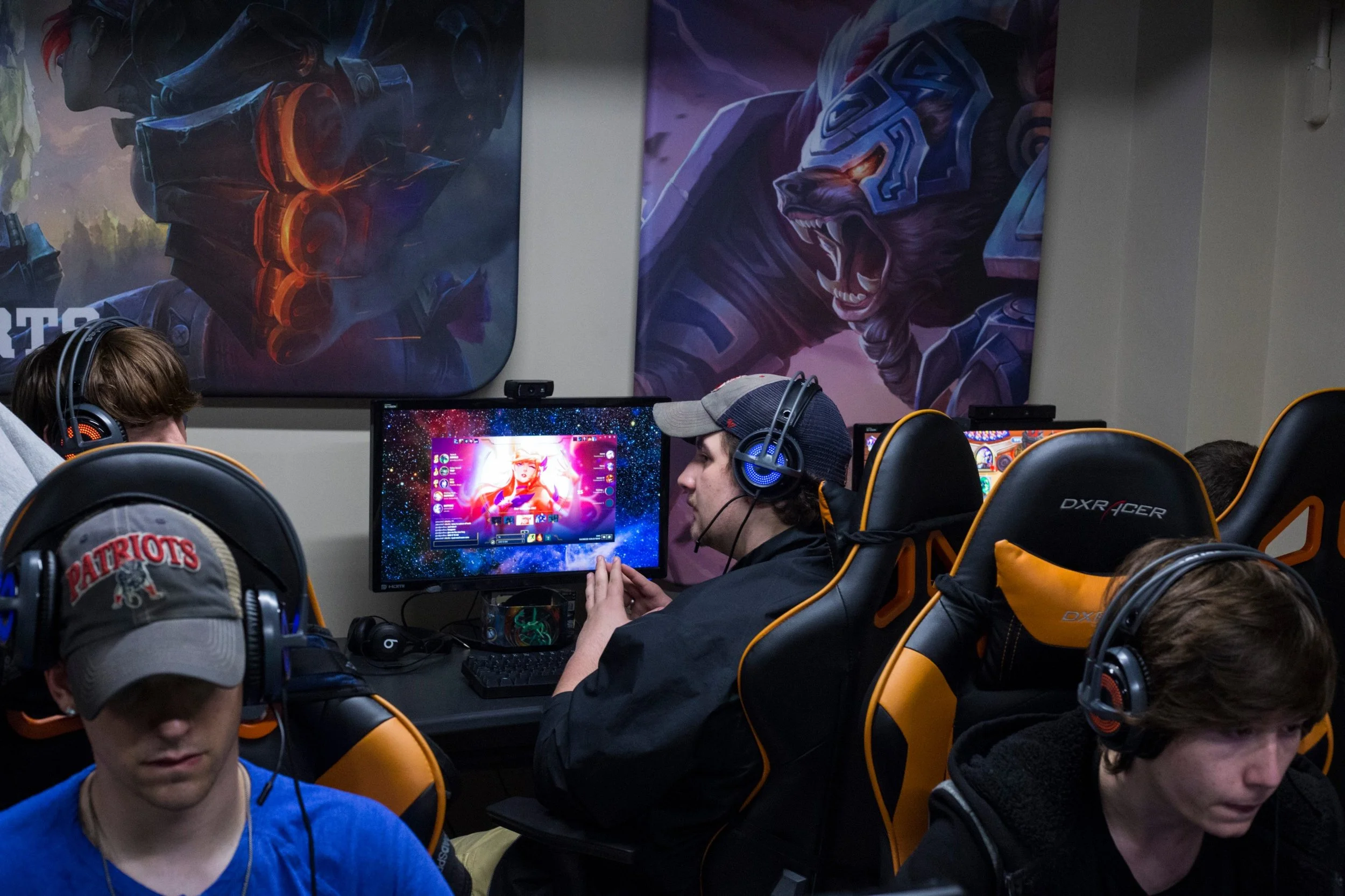  Professional gamers spend their evening planning their next moves at the University of Pikeville’s ESports Arena in Pikeville, Kentucky, on Thursday, September 21, 2017. The University has offered scholarships to the students, who are classified as 